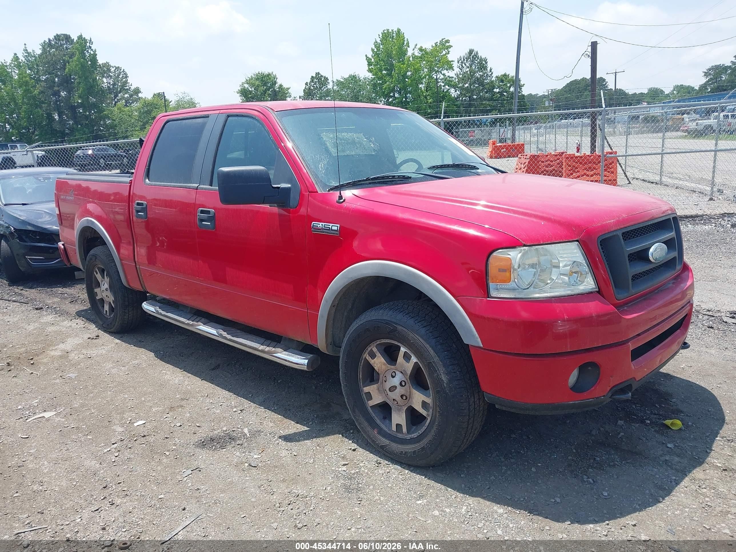2008 Ford F-150 XLT, VIN 1FTPW14V38FA22365 — Frame damage