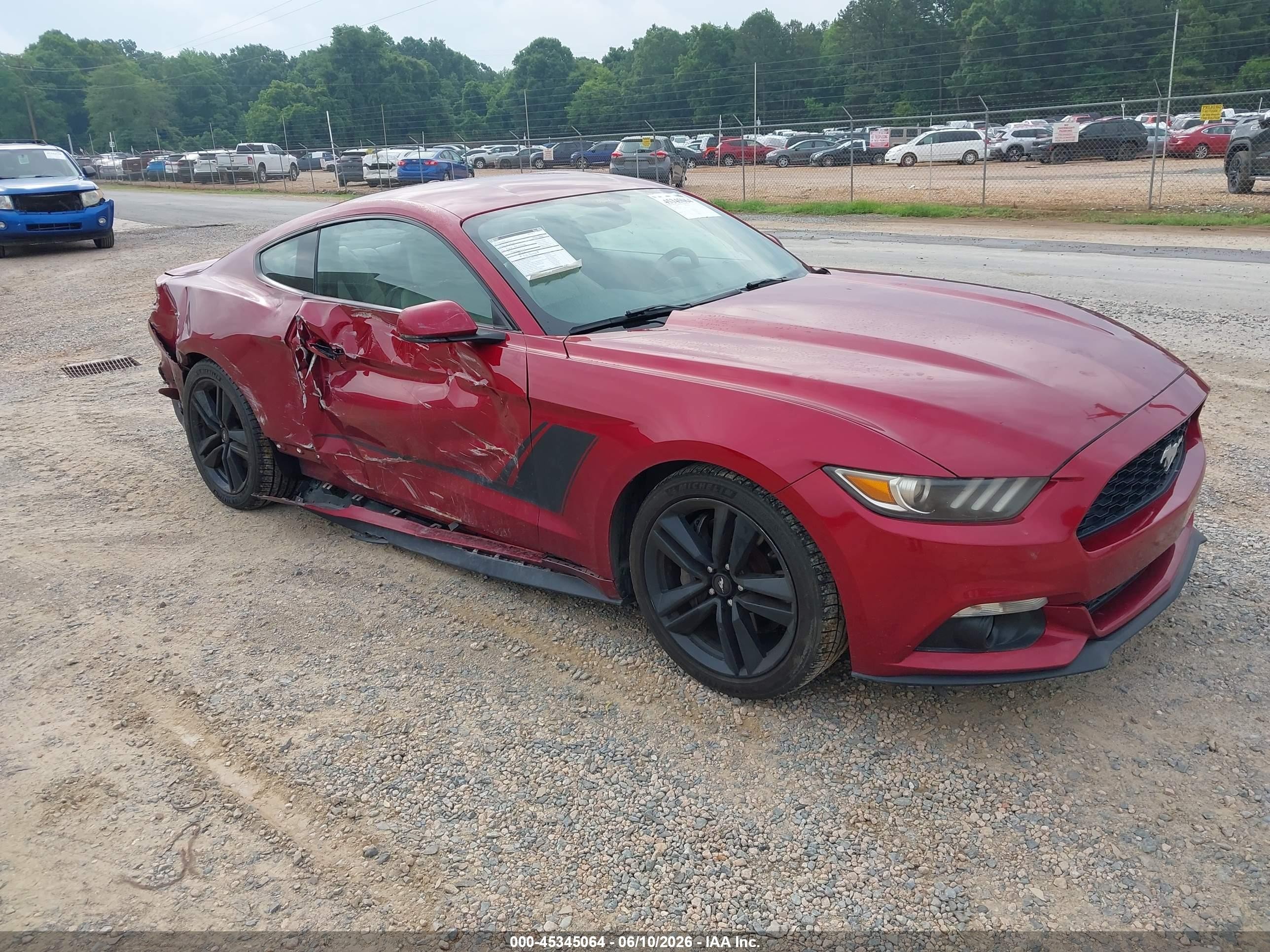 2015 Ford Mustang EcoBoost, VIN 1FA6P8TH6F5341183 — Side