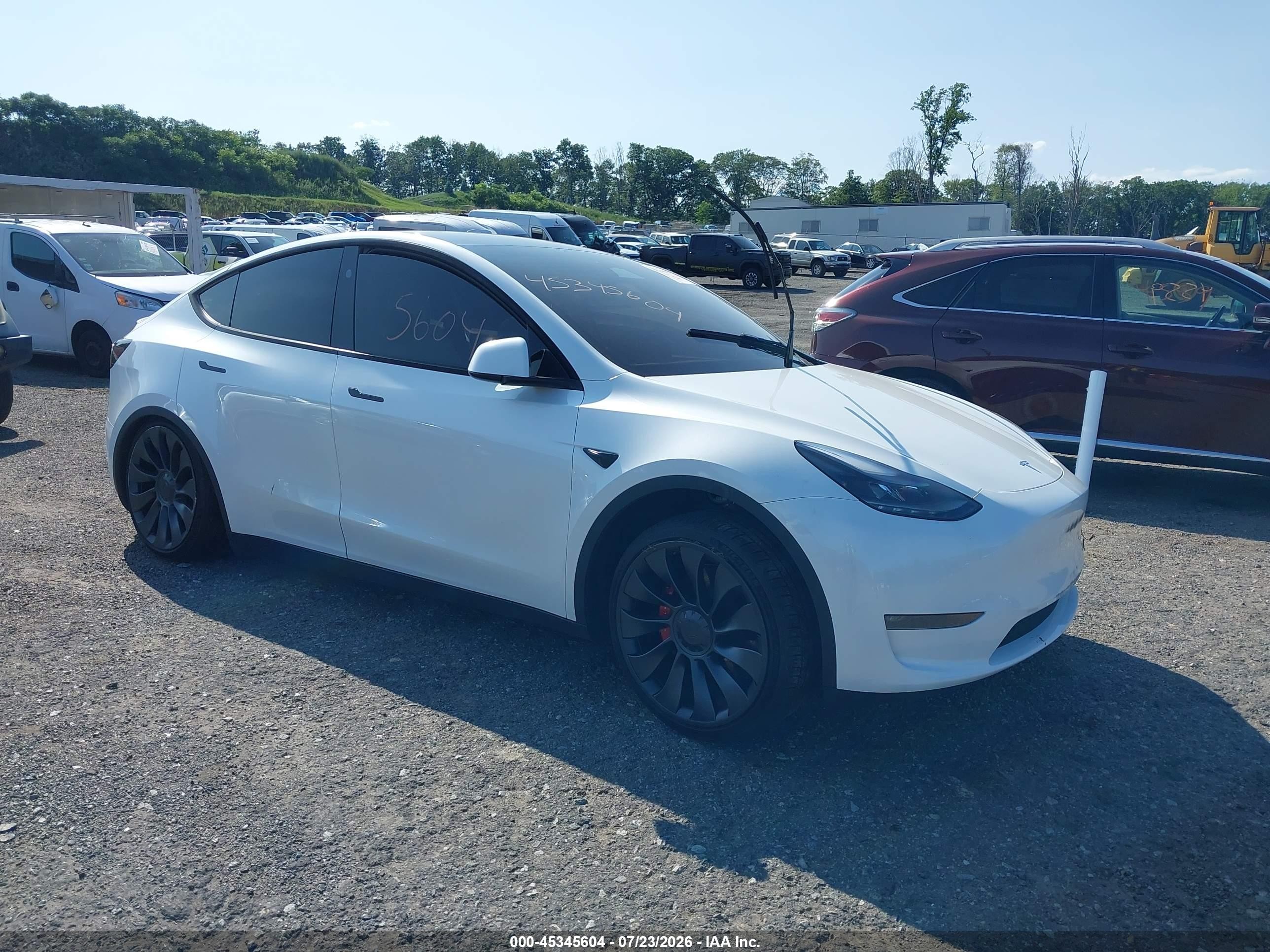 2024 Tesla Model Y Performance, VIN 7SAYGDEF3RA268560 — Side
