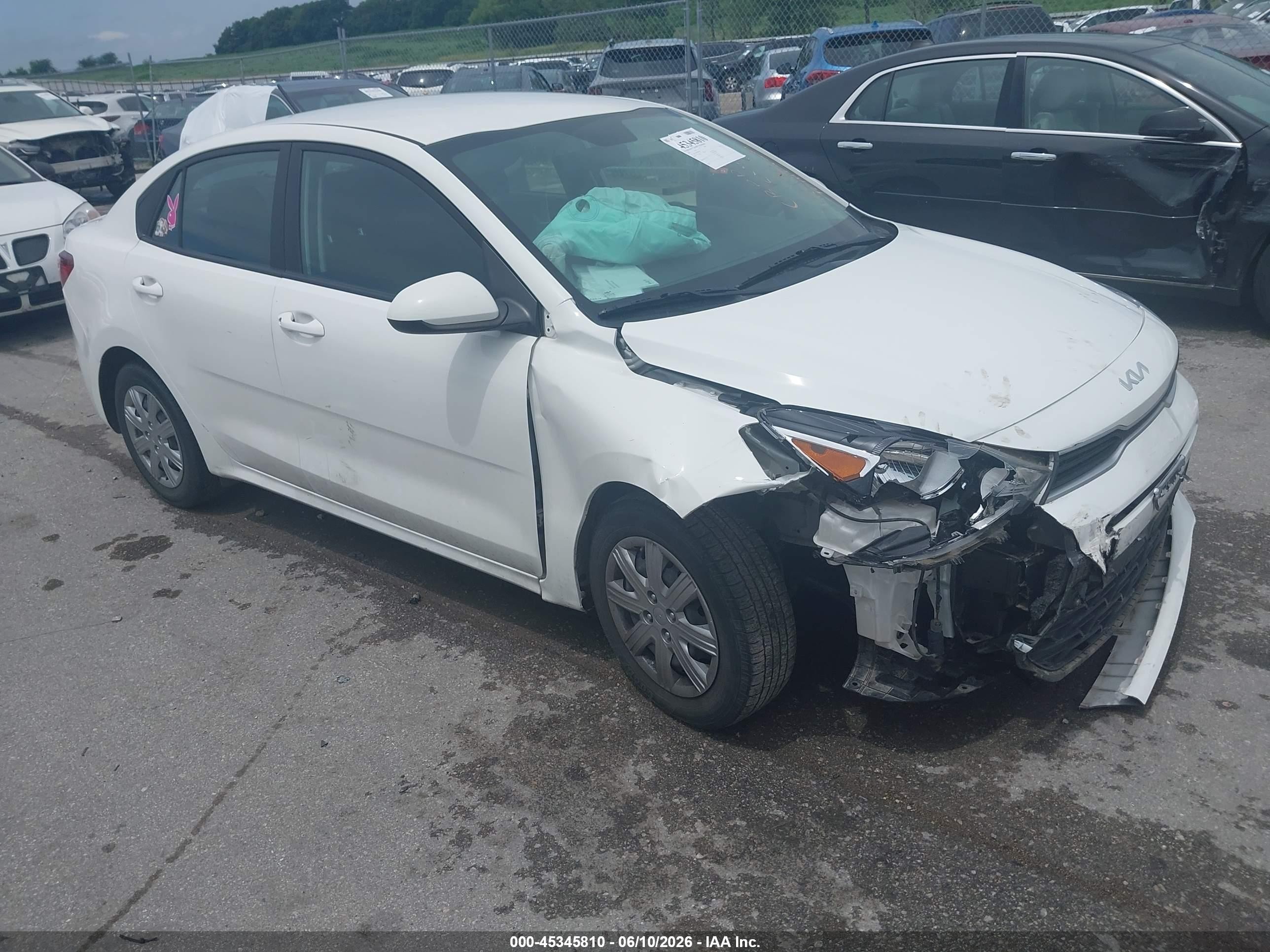 2022 Kia Rio LX, VIN 3KPA24AD3NE463644 — Front end