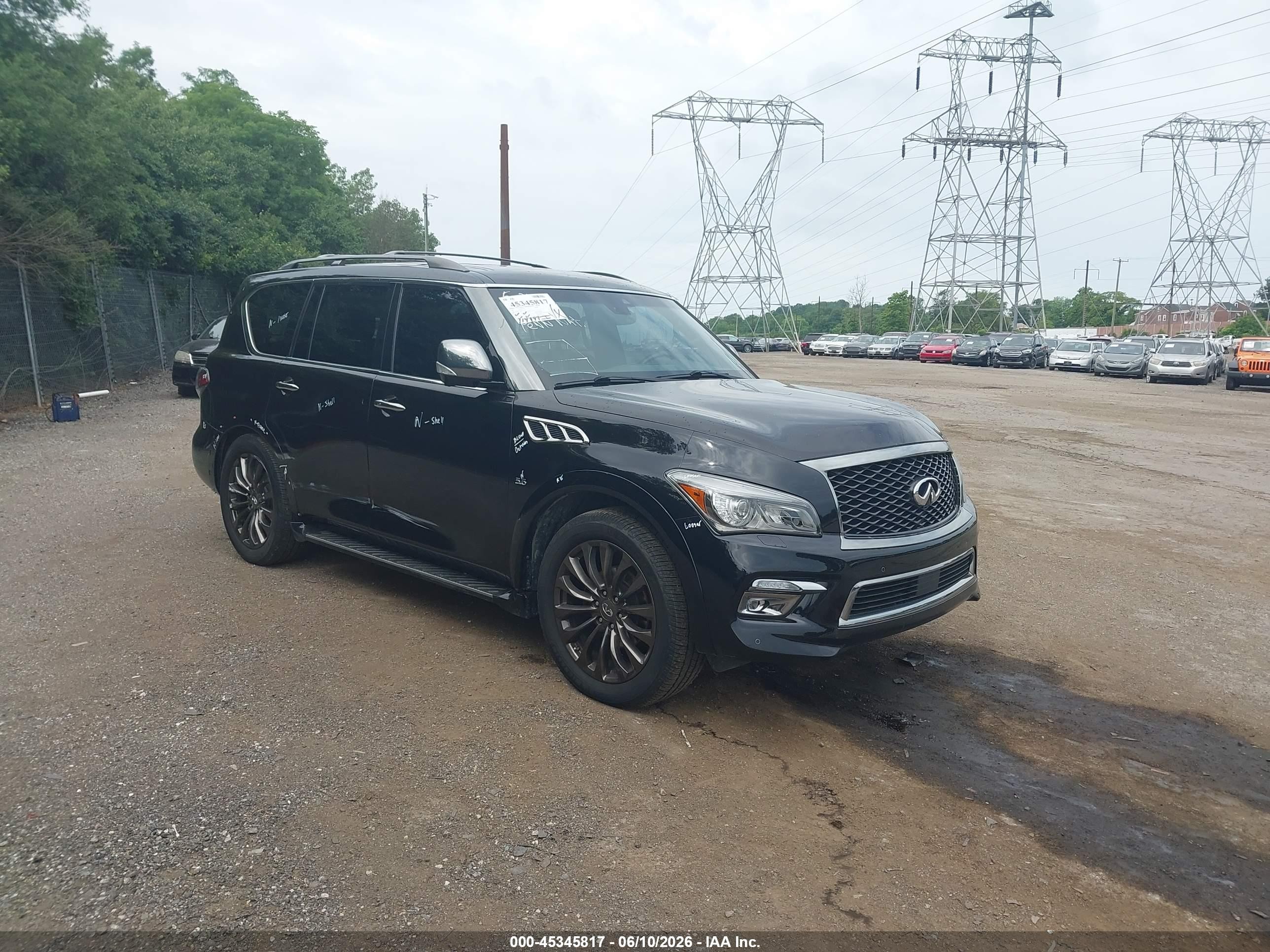 2017 Infiniti QX80, VIN JN8AZ2NE5H9156248 — Side