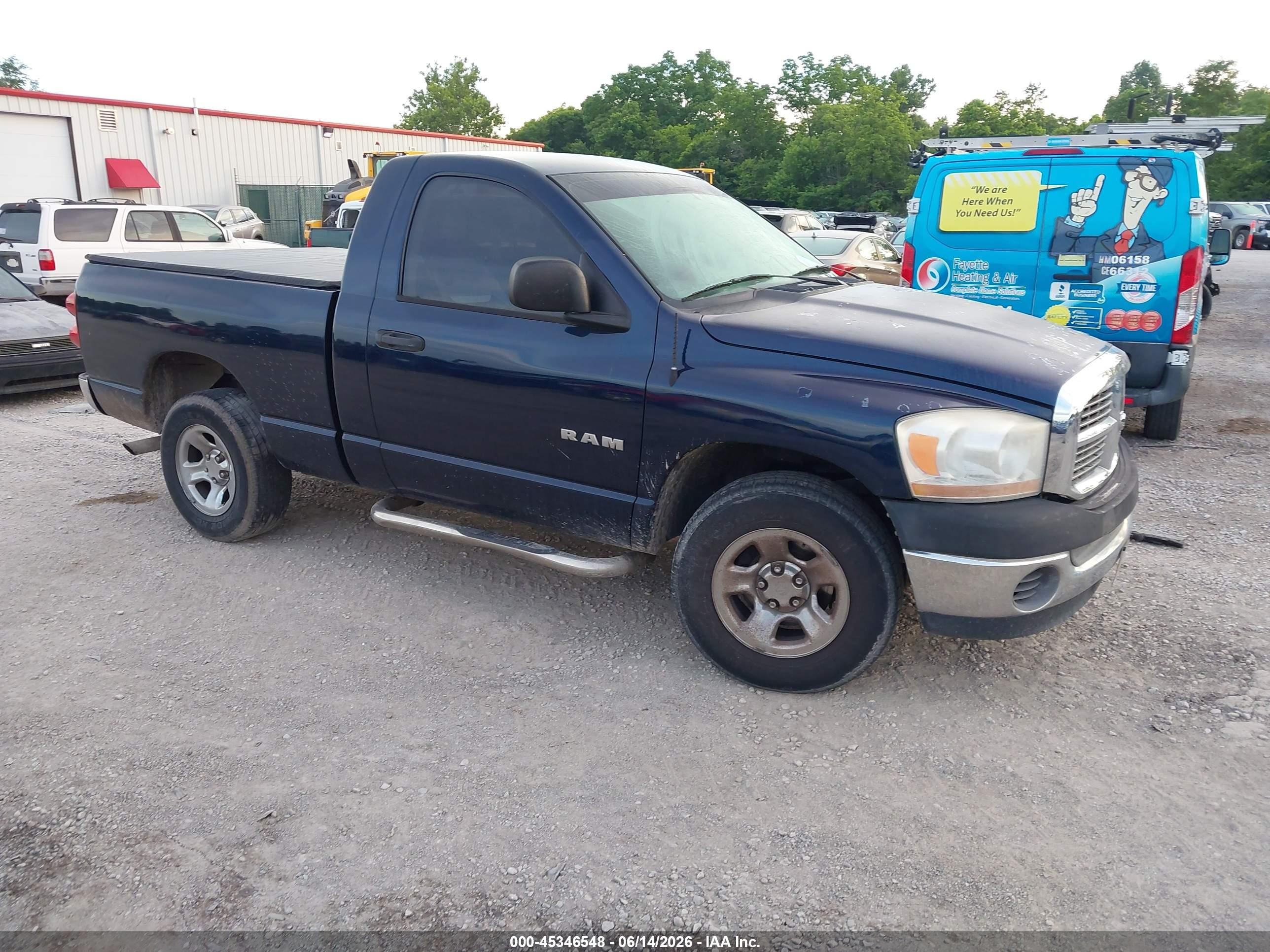 2008 Dodge 1500 ST, VIN 1D7HA16KX8J156685 — Обычный износ