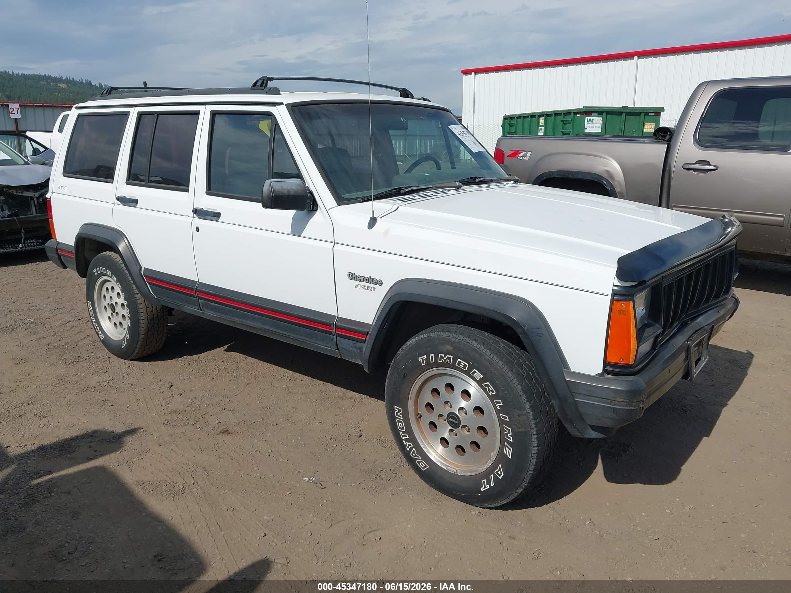 1993 Jeep Cherokee Sport, VIN 1J4FJ68S2PL523863 — Normal wear