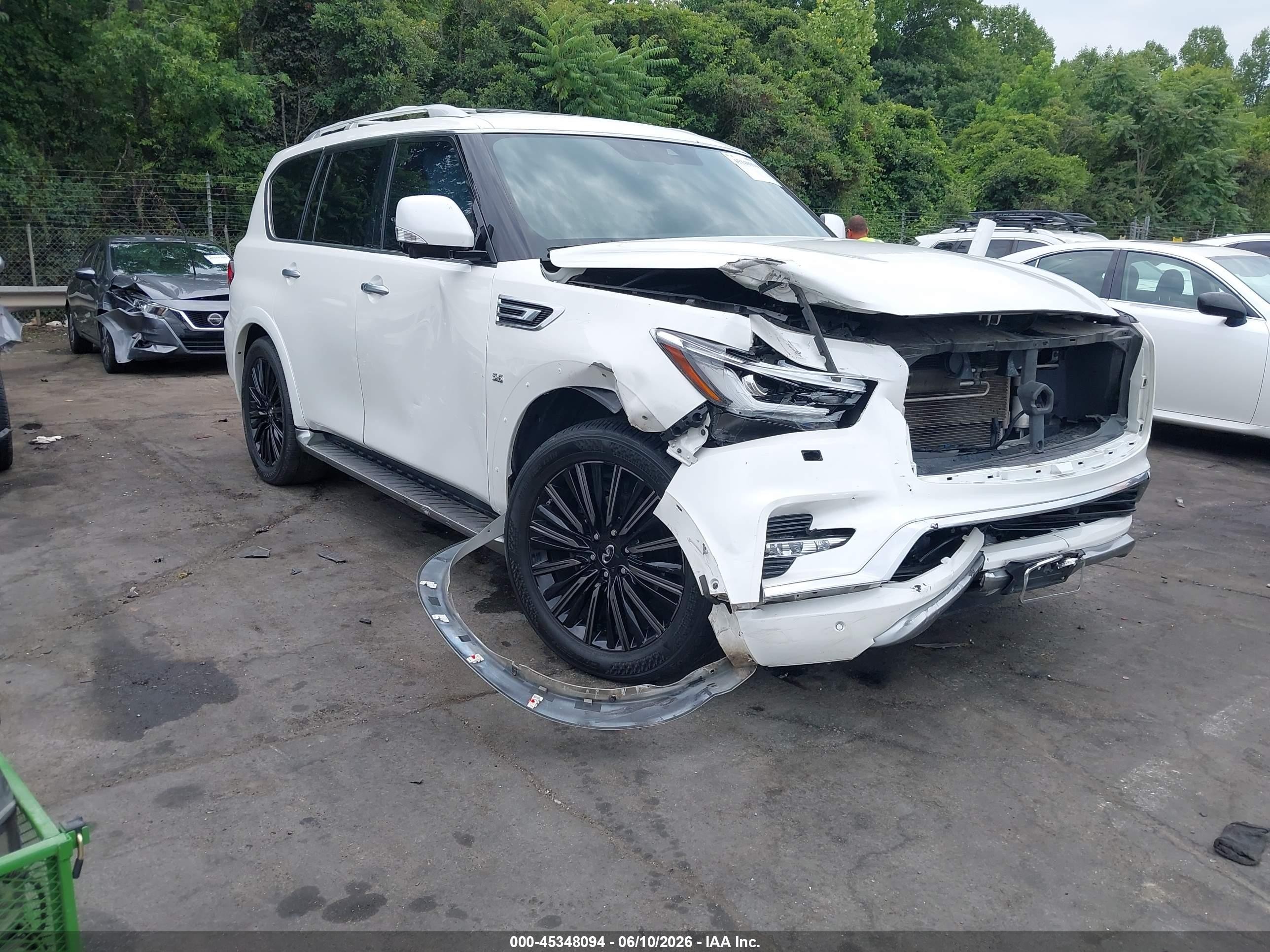 2019 Infiniti QX80 Luxe, VIN JN8AZ2NE4K9229424 — Front end