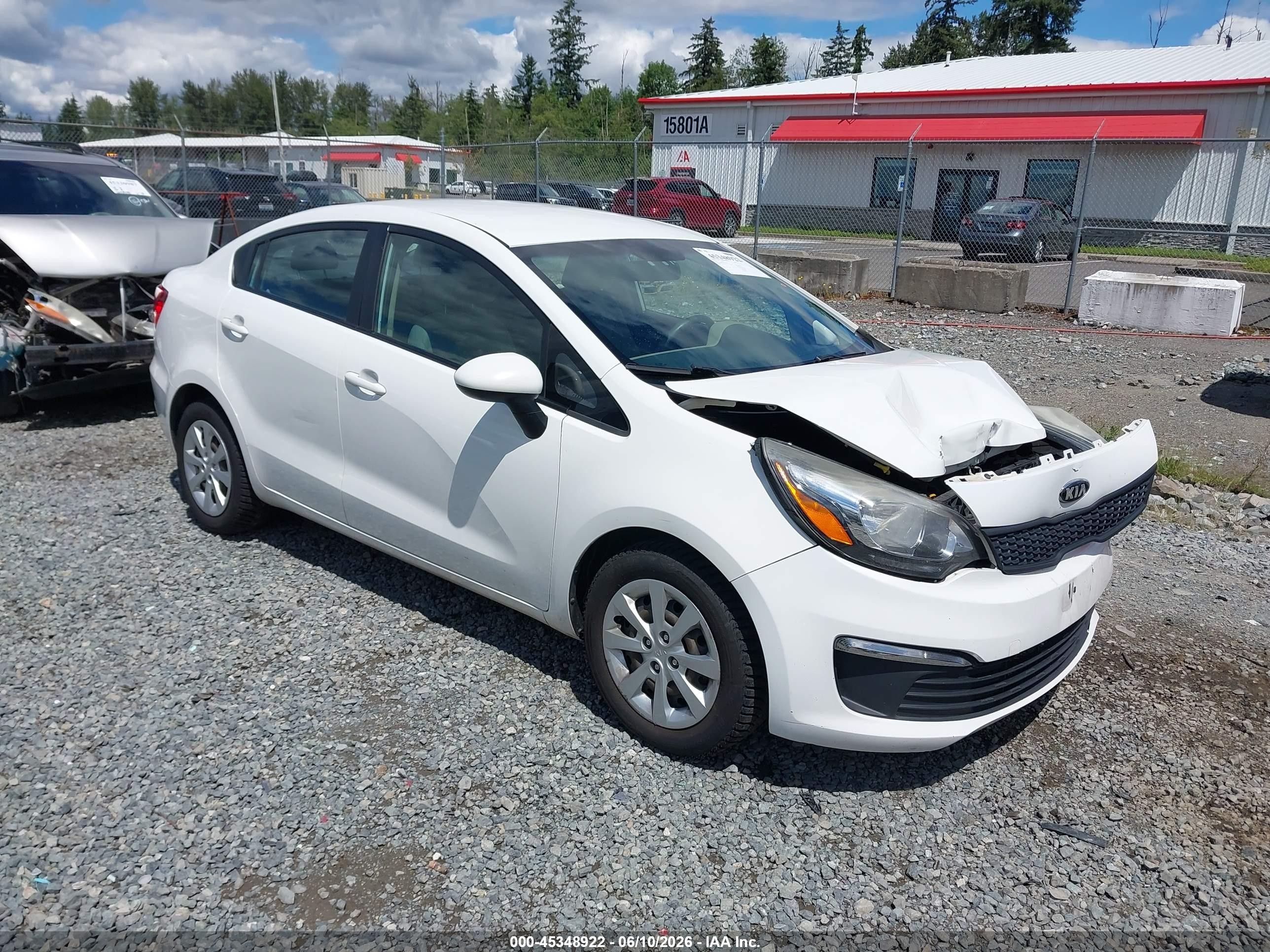 2016 Kia Rio LX, VIN KNADM4A32G6531825 — Front end