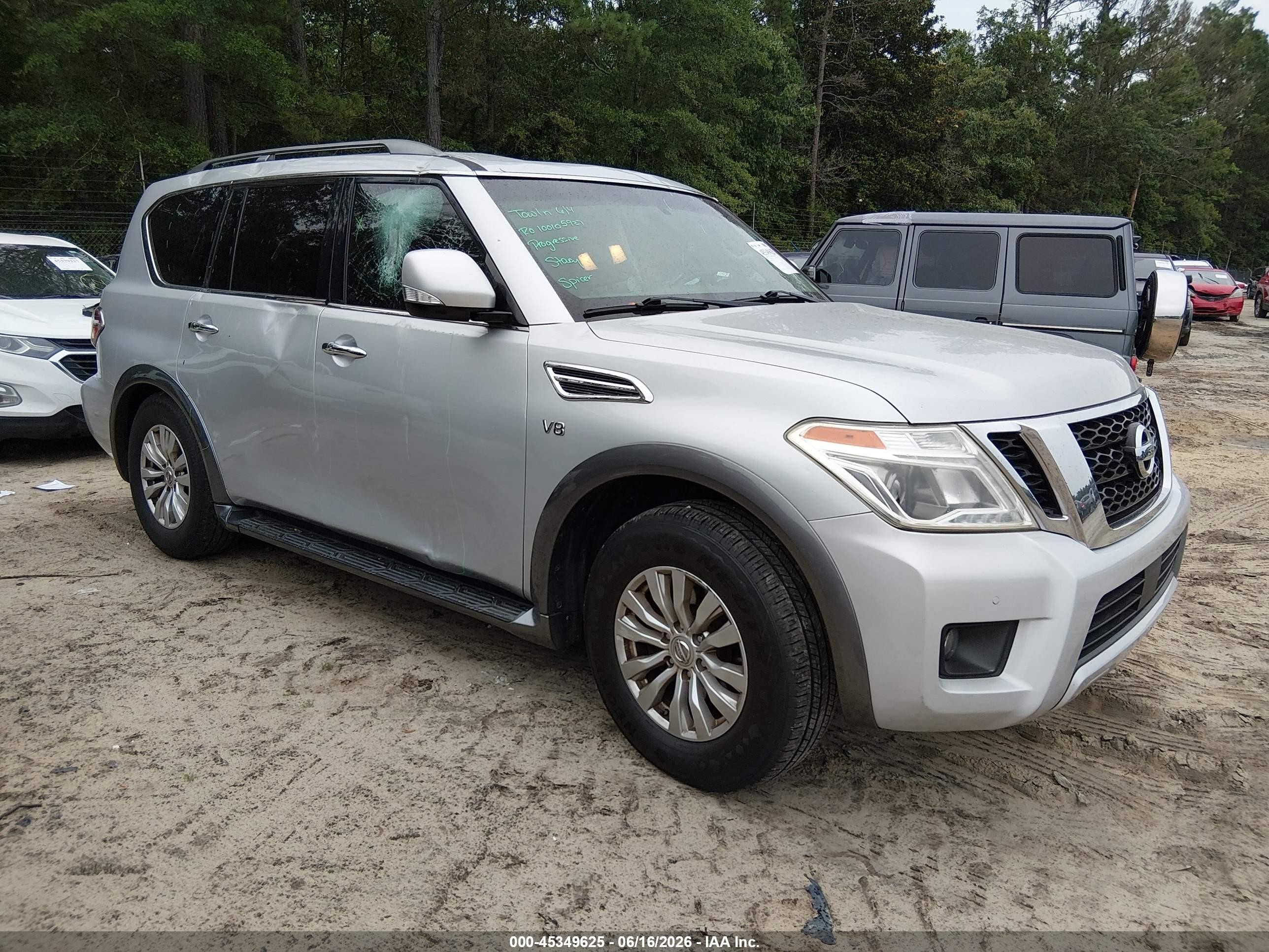 2018 Nissan Armada SV, VIN JN8AY2ND2J9052025 — Side