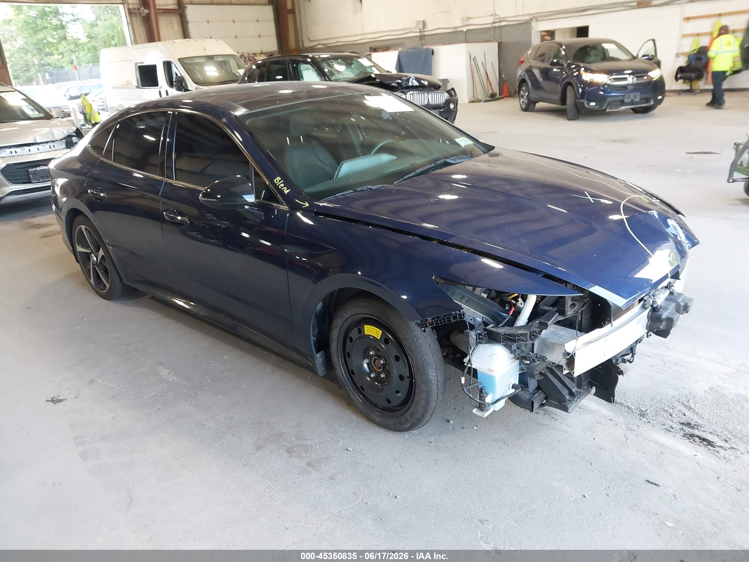 2021 Hyundai Sonata SEL Plus, VIN 5NPEJ4J23MH132687 — Front end