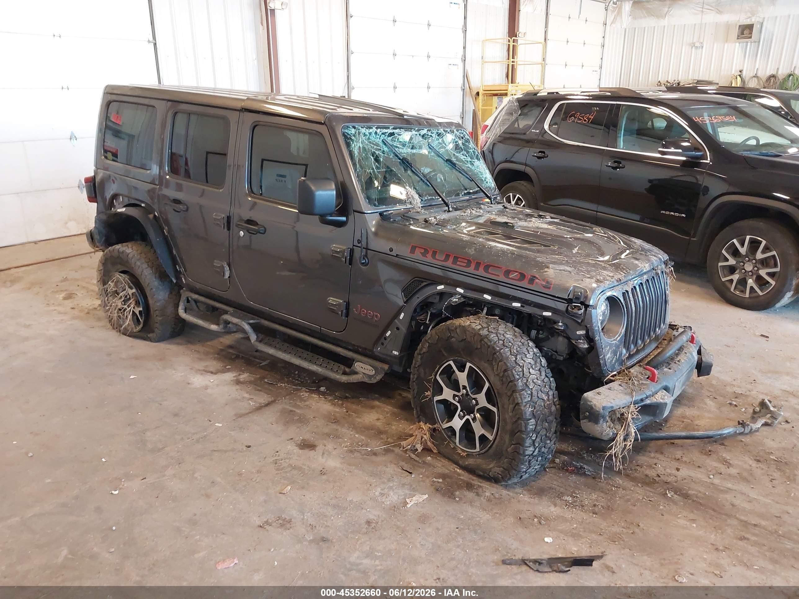 2021 Jeep Wrangler Unlimited Rubicon, VIN 1C4HJXFG2MW554608 — Rollover