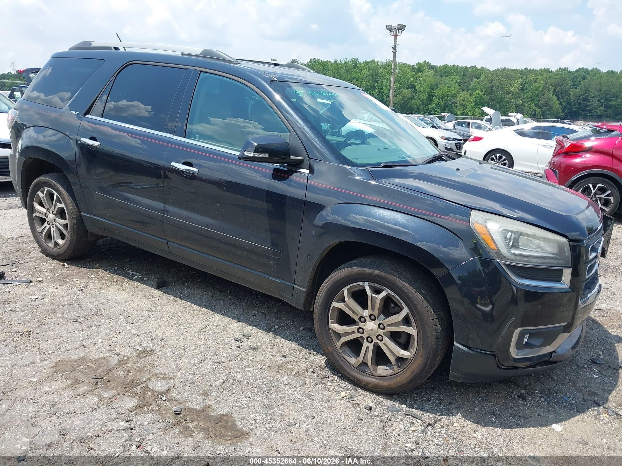 2014 GMC Acadia SLT, VIN 1GKKRRKD1EJ276485 — Front end