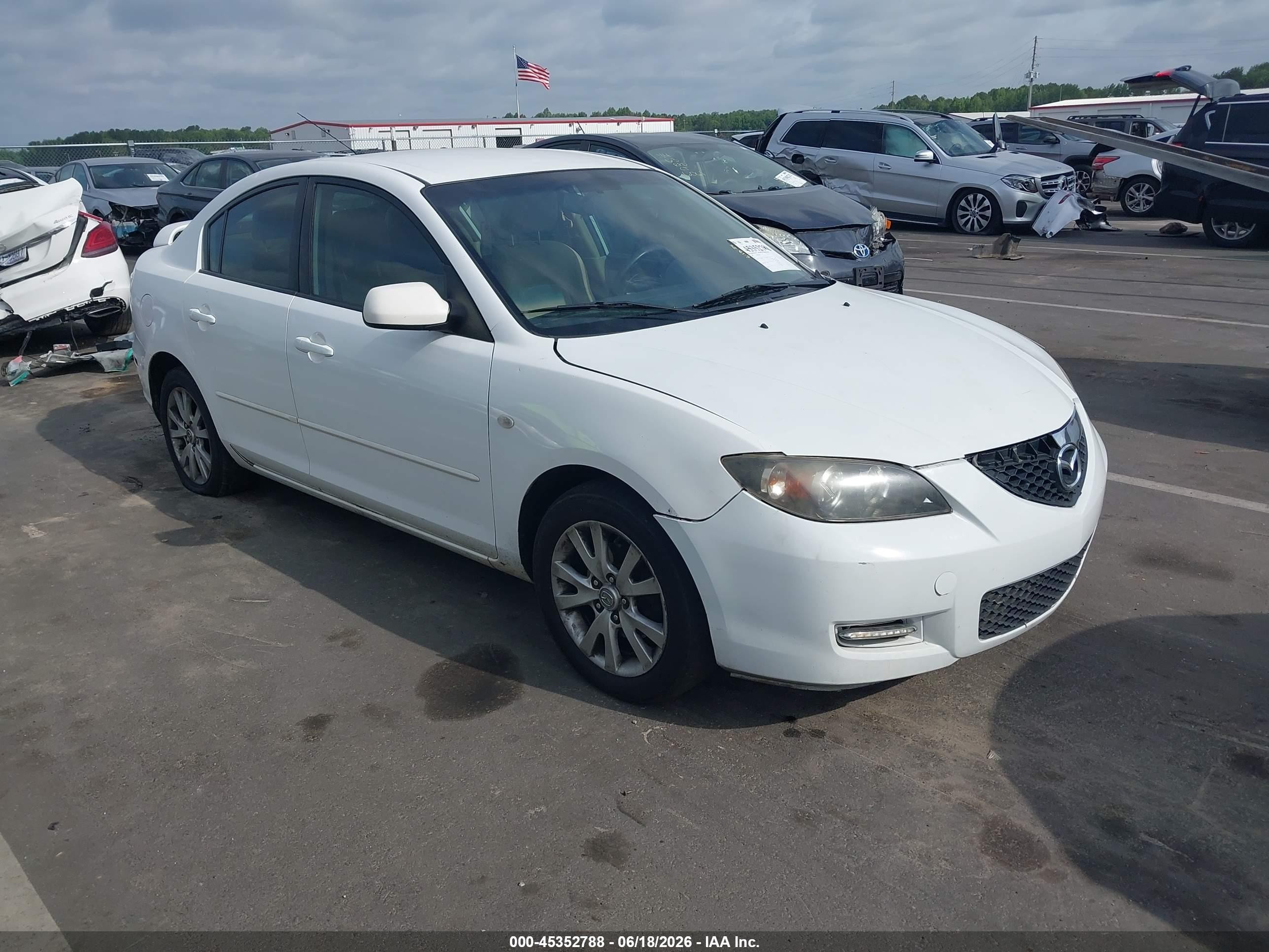 2007 Mazda 3 i Touring, VIN JM1BK32F571652879 — Front end