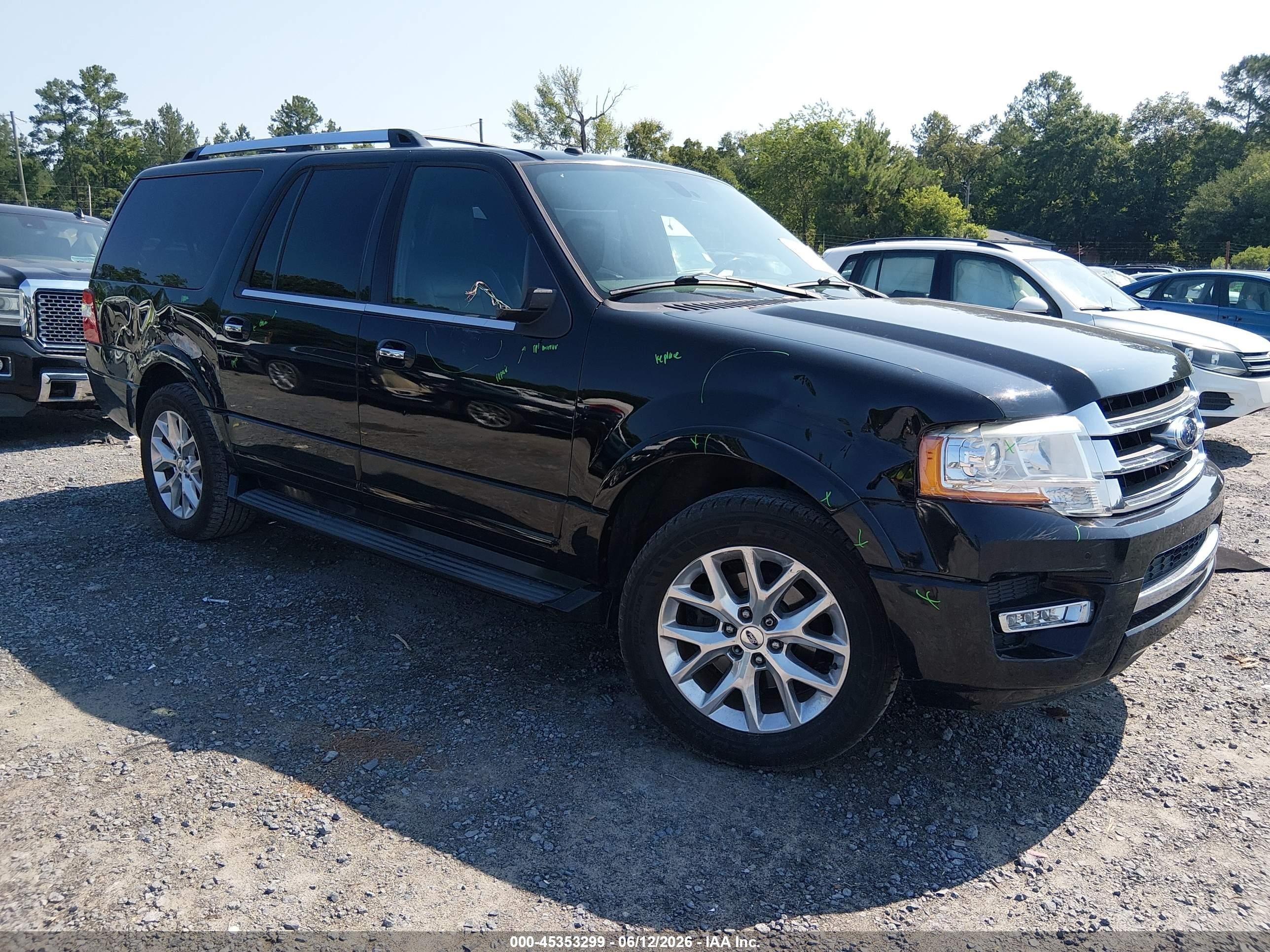 2016 Ford Expedition Max Limited, VIN 1FMJK1KT7GEF43494 — Side