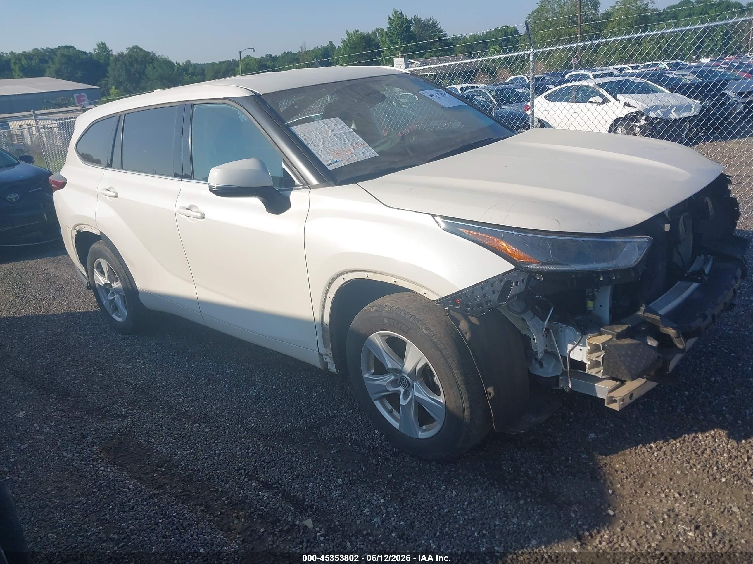 2021 Toyota Highlander L, VIN 5TDCZRAH5MS079101 — Side