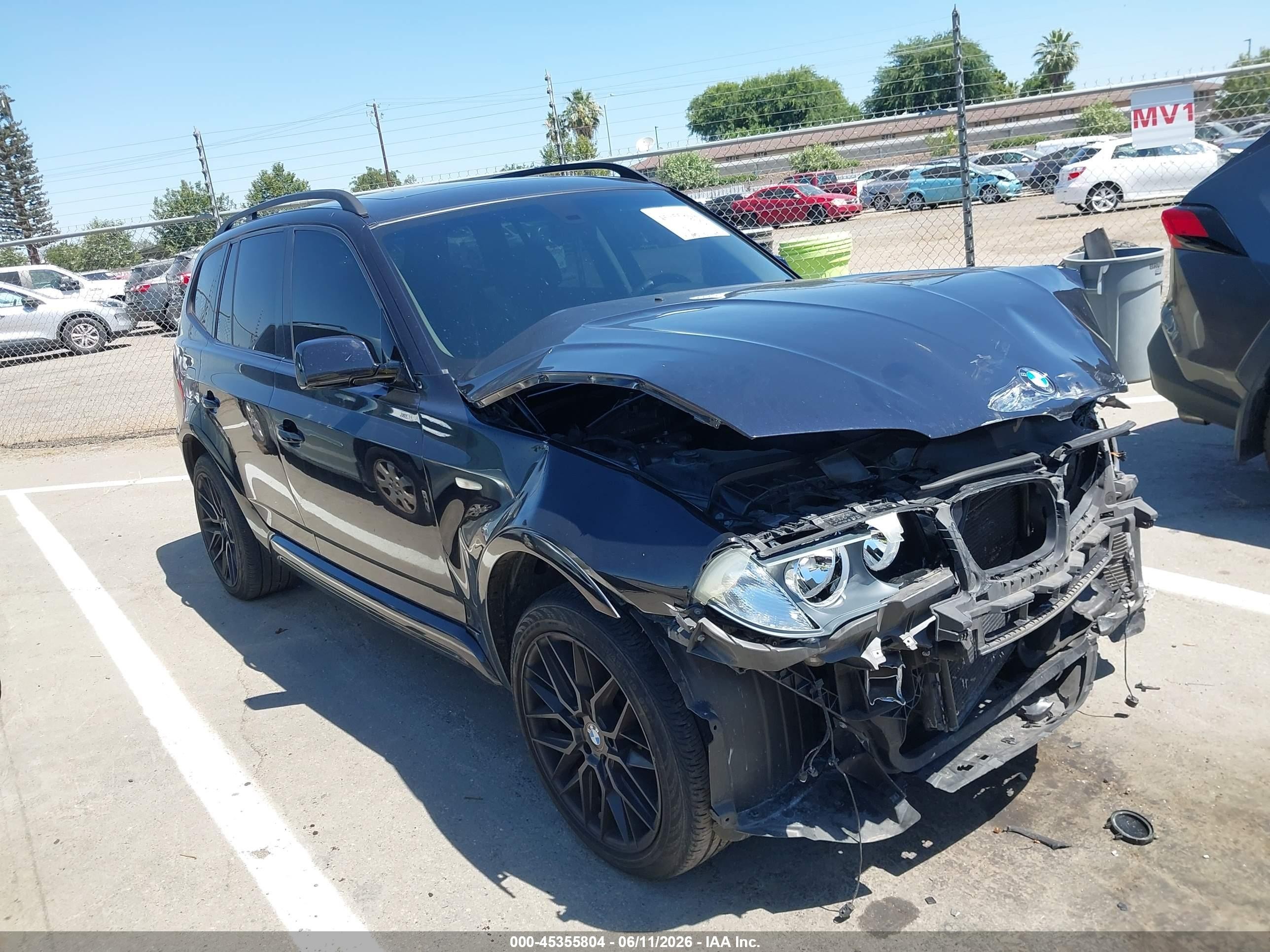 2008 BMW X3 3.0si, VIN WBXPC934X8WJ04810 — Front end