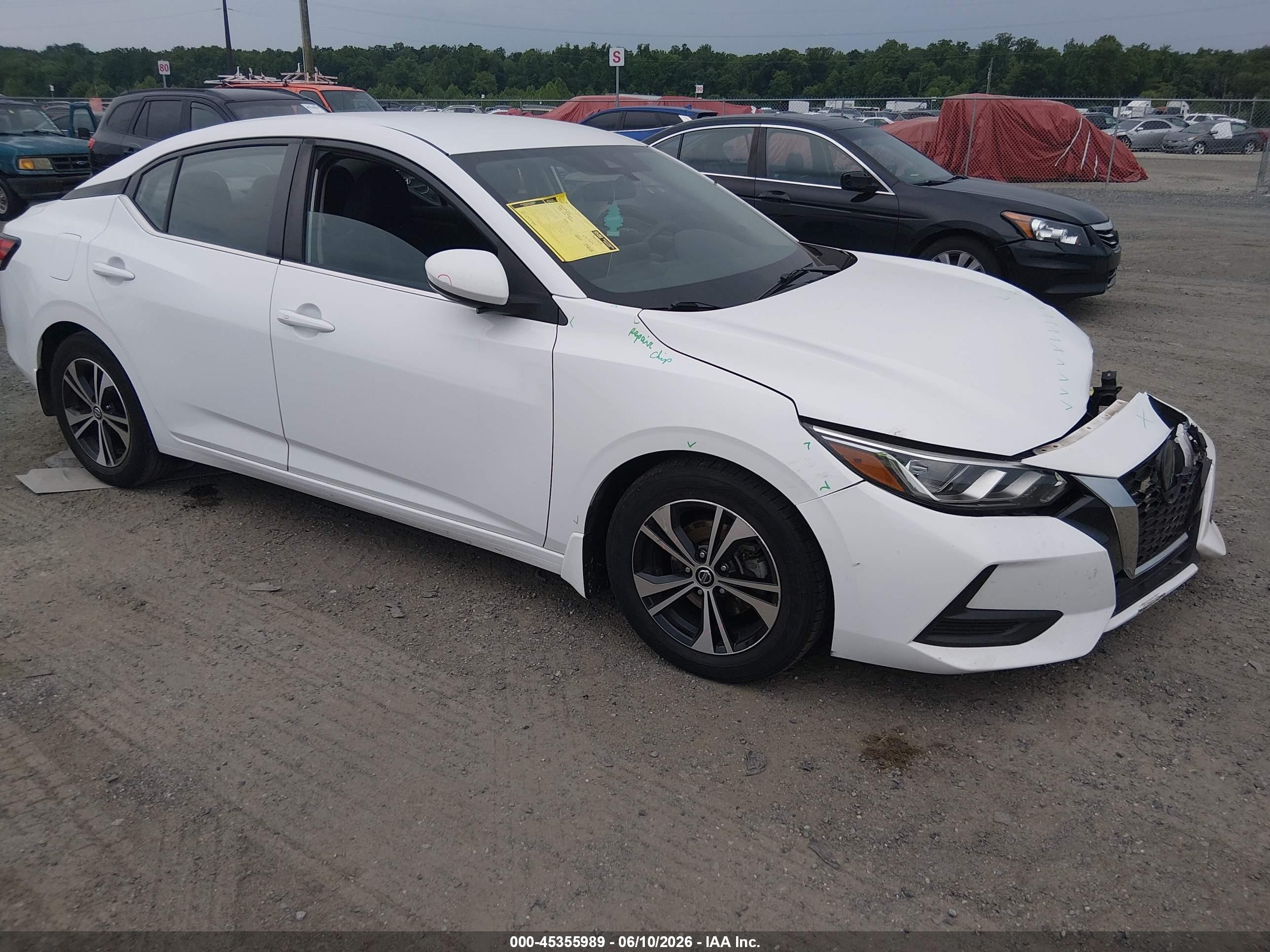 2020 Nissan Sentra SV, VIN 3N1AB8CV5LY268446 — Not stated