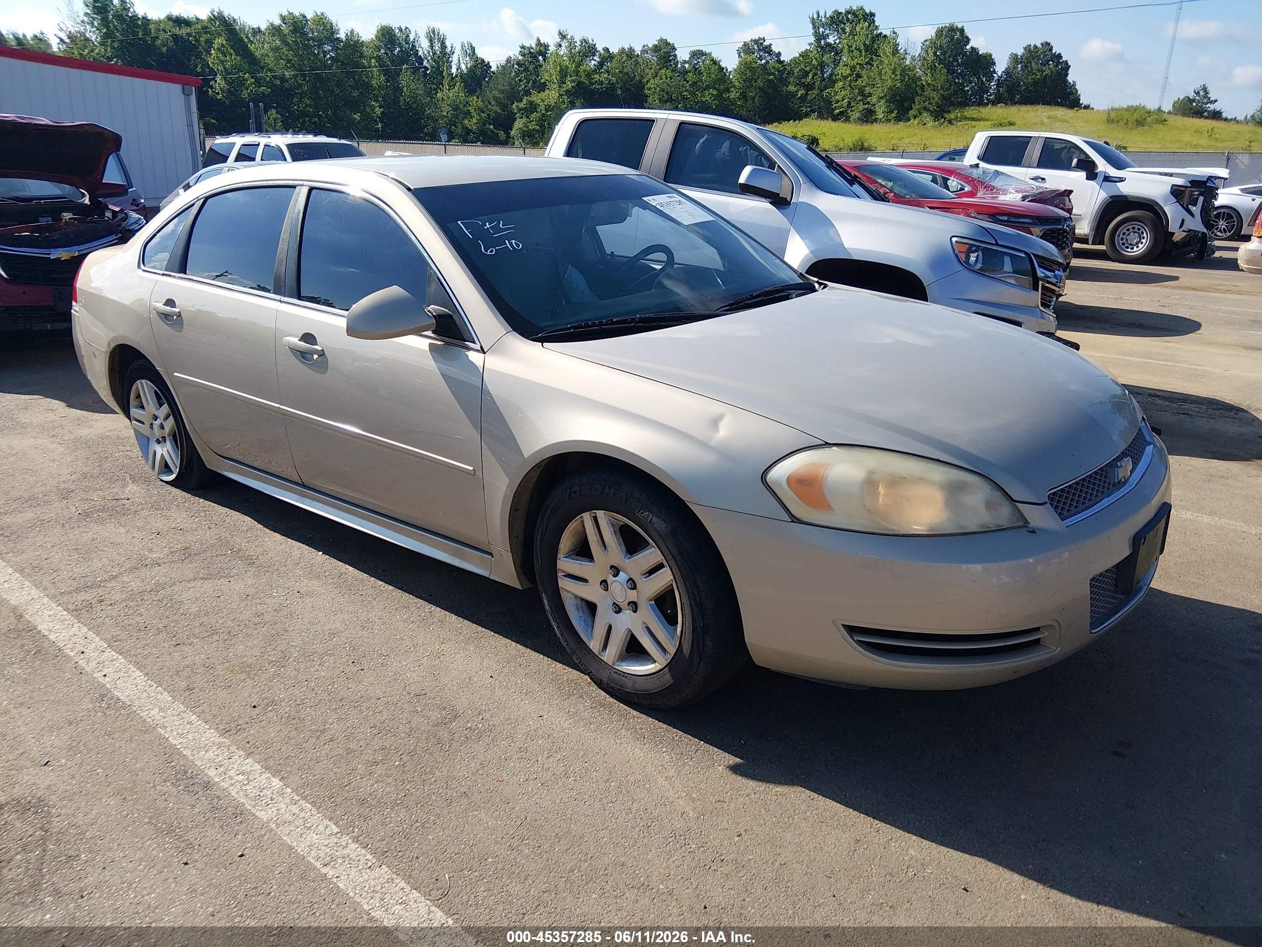 2012 Chevrolet Impala LT Fleet, VIN 2G1WG5E30C1201386 — Side