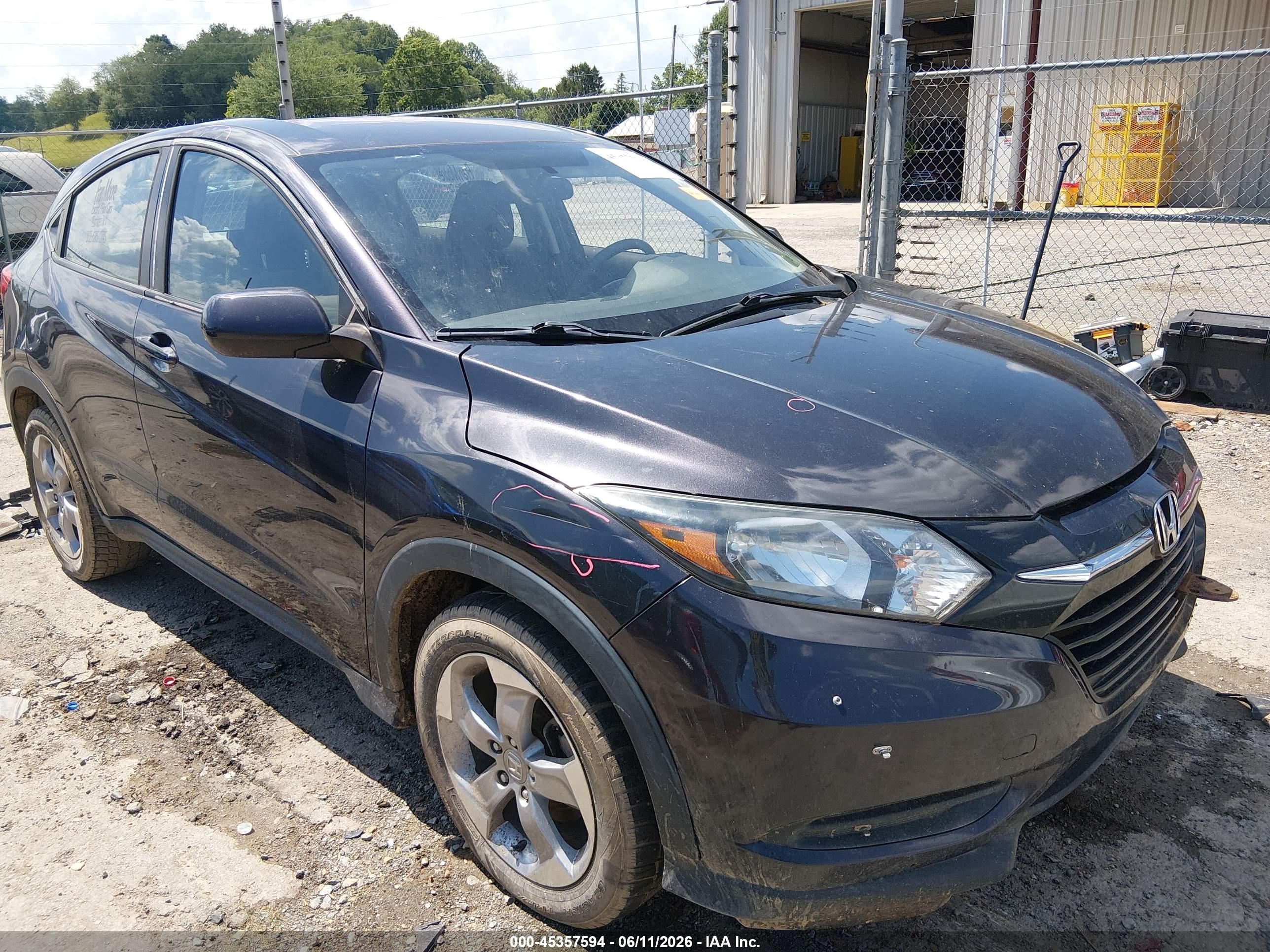2016 Honda HR-V LX, VIN 3CZRU6H31GM756788 — Water / flood