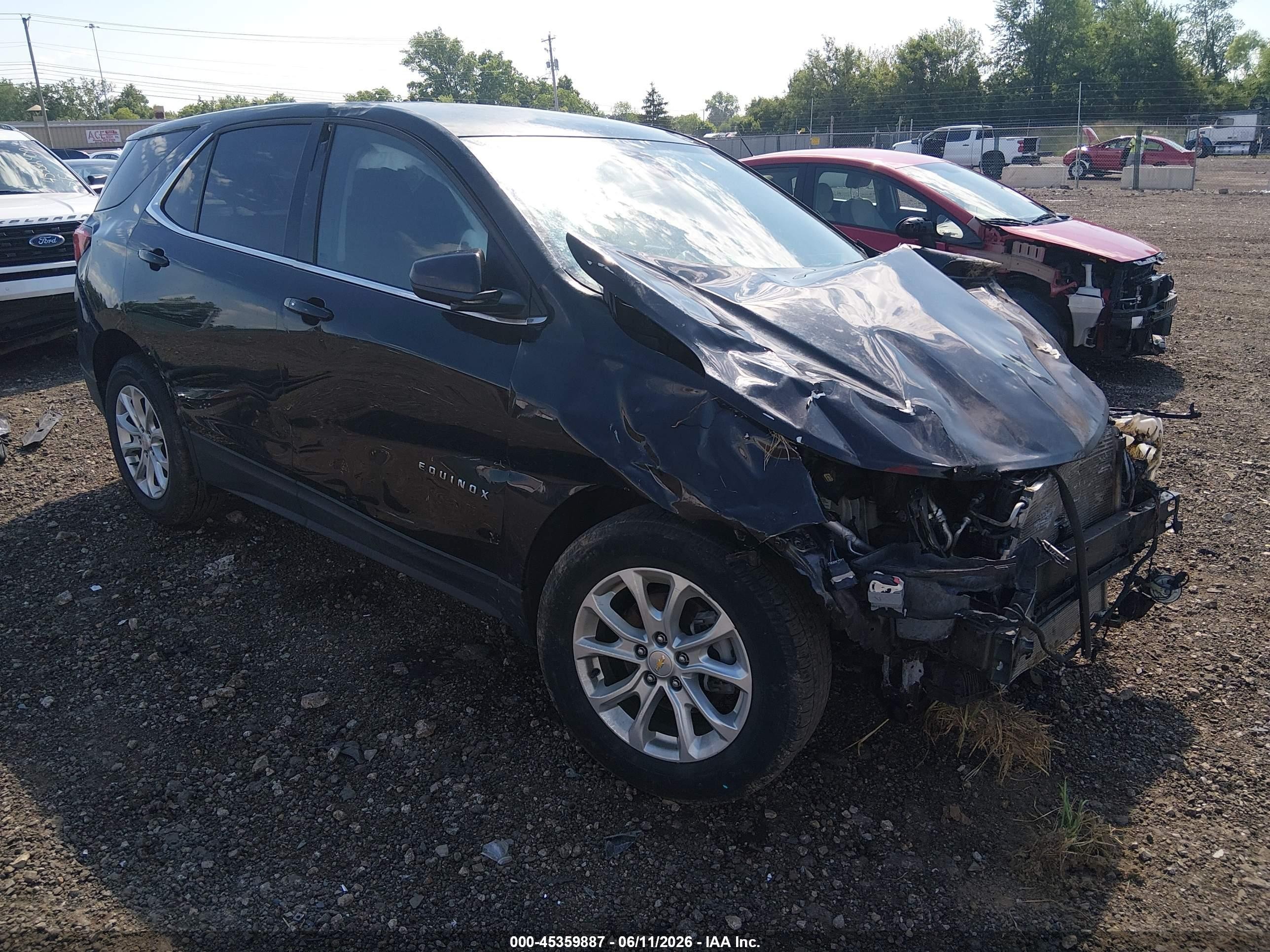 2020 Chevrolet Equinox LT, VIN 2GNAXJEV8L6102451 — Rollover