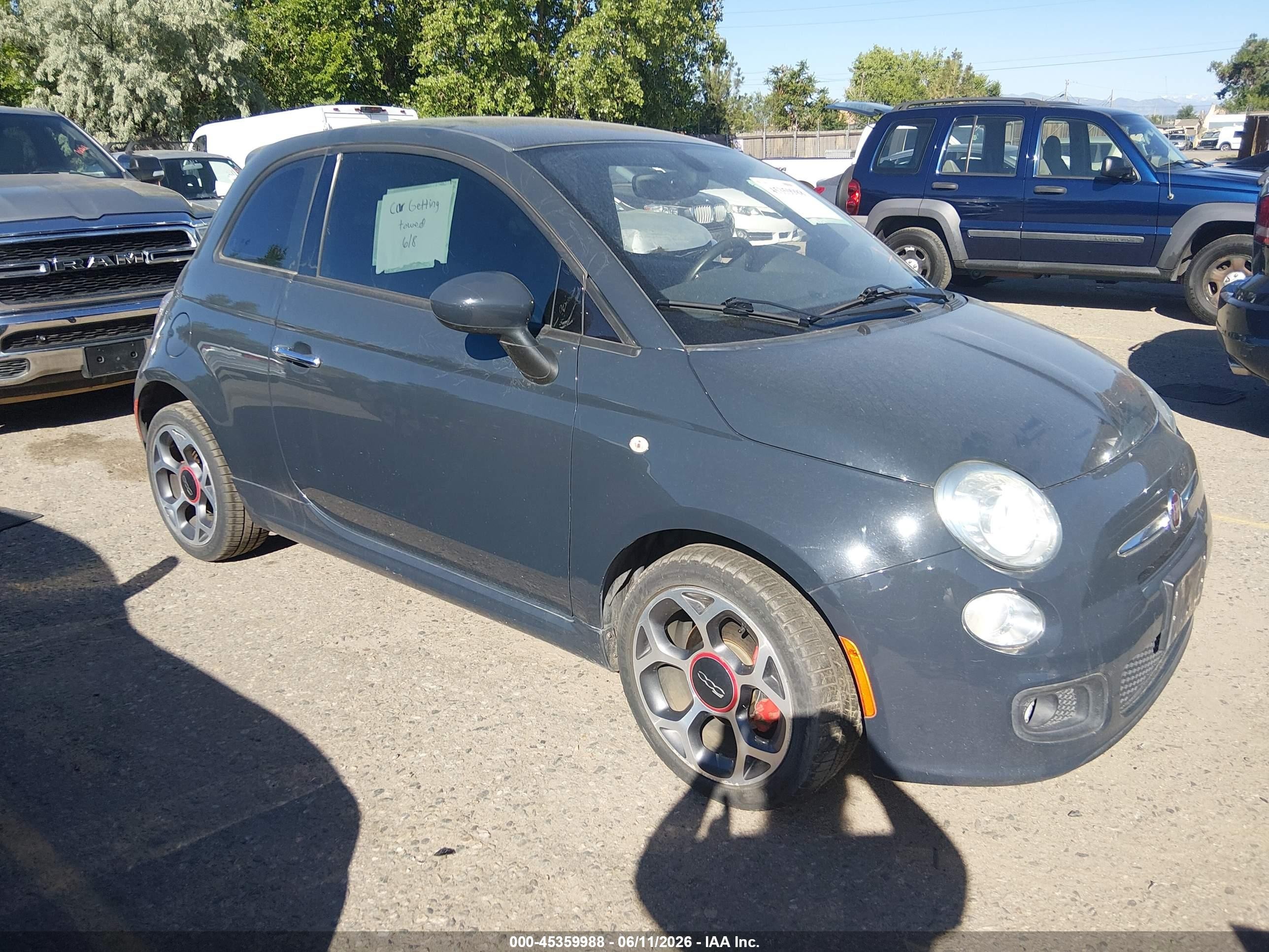 2016 FIAT 500 Sport, VIN 3C3CFFBR2GT174552 — Обычный износ