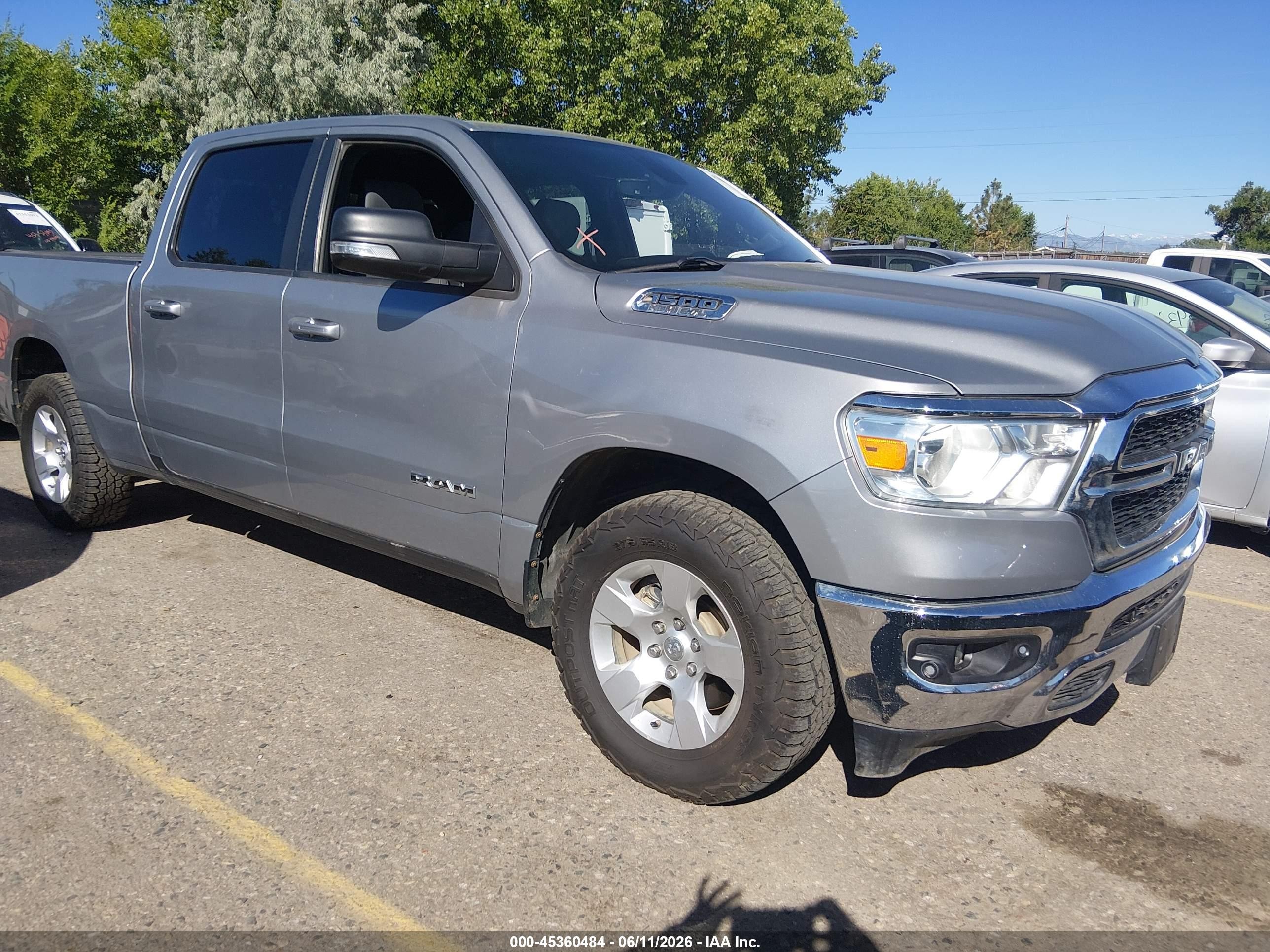 2022 Ram 1500 Big Horn, VIN 1C6SRFMT5NN212285 — Theft recovery