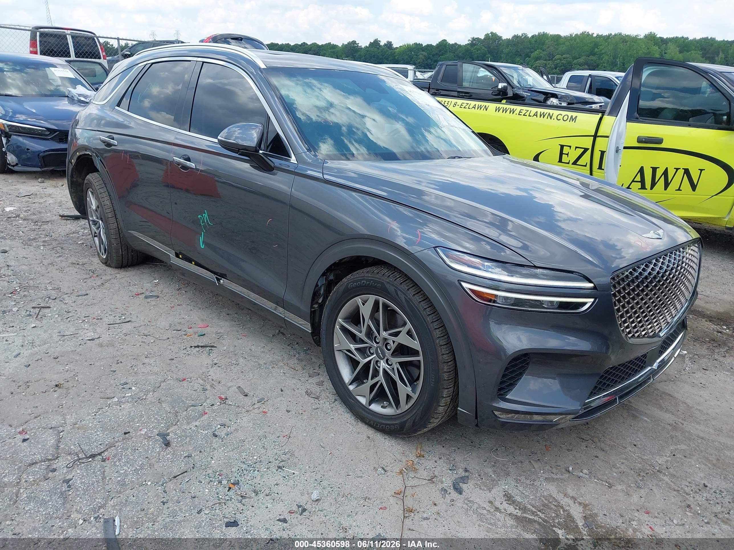 2022 Genesis GV70 2.5T, VIN KMUMADTB1NU059624 — Rear end