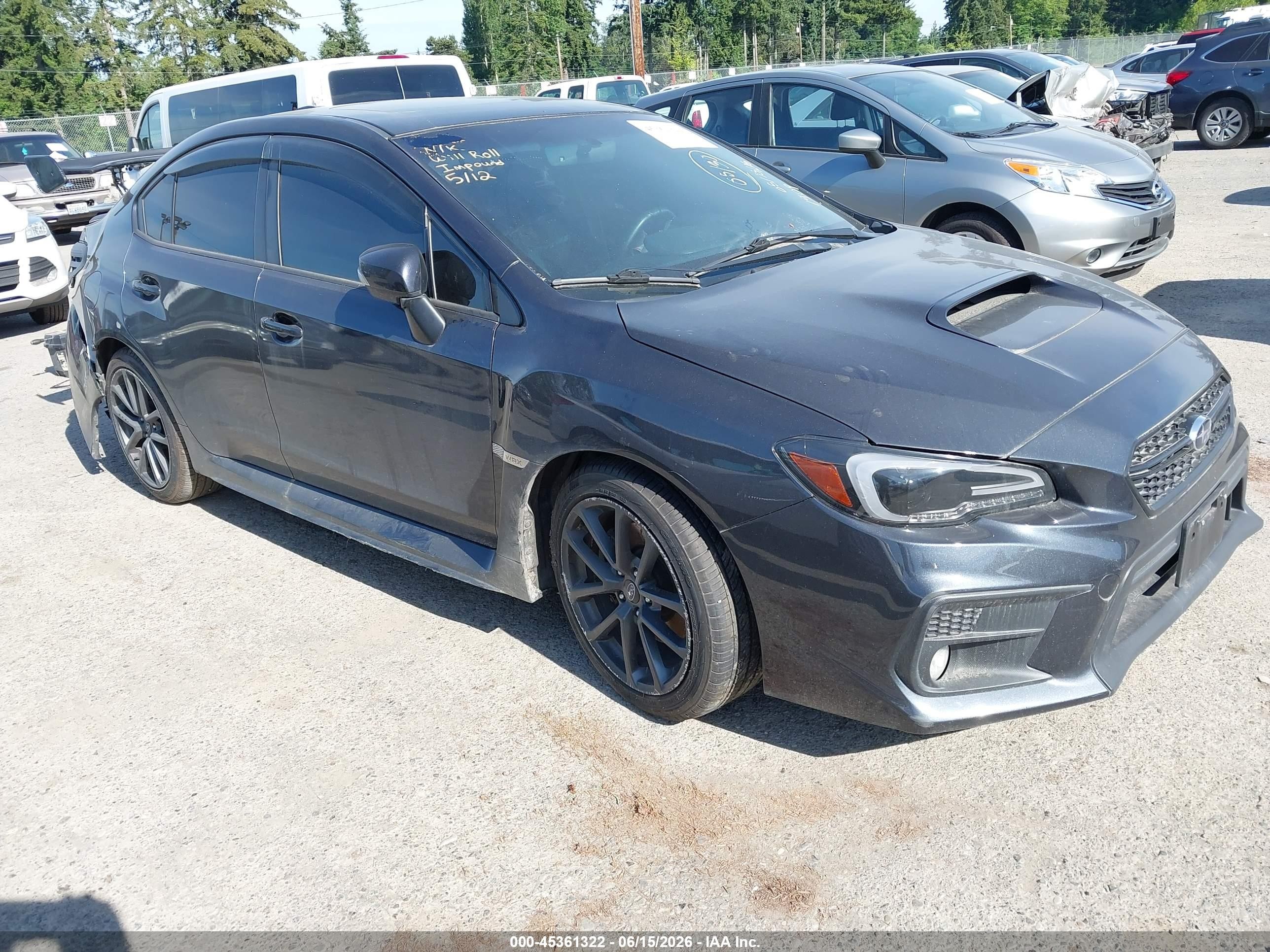 2018 Subaru WRX Limited, VIN JF1VA1H64J9831909 — Side