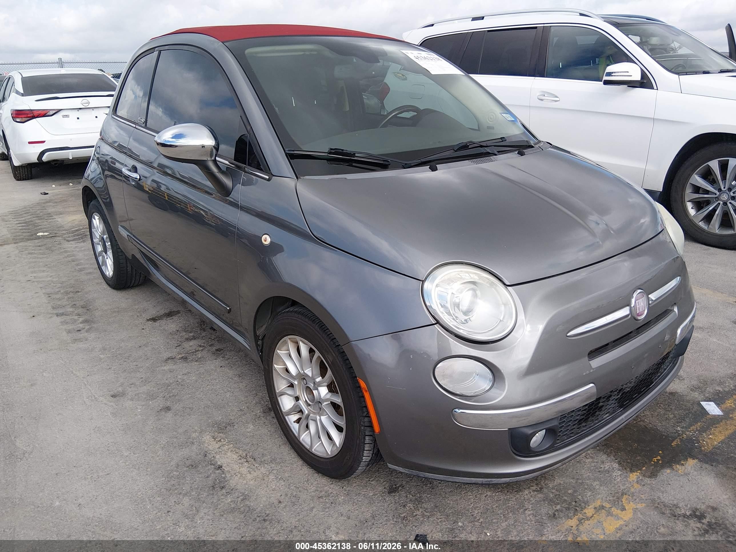 2012 FIAT 500 Lounge, VIN 3C3CFFER9CT370509 — Front end