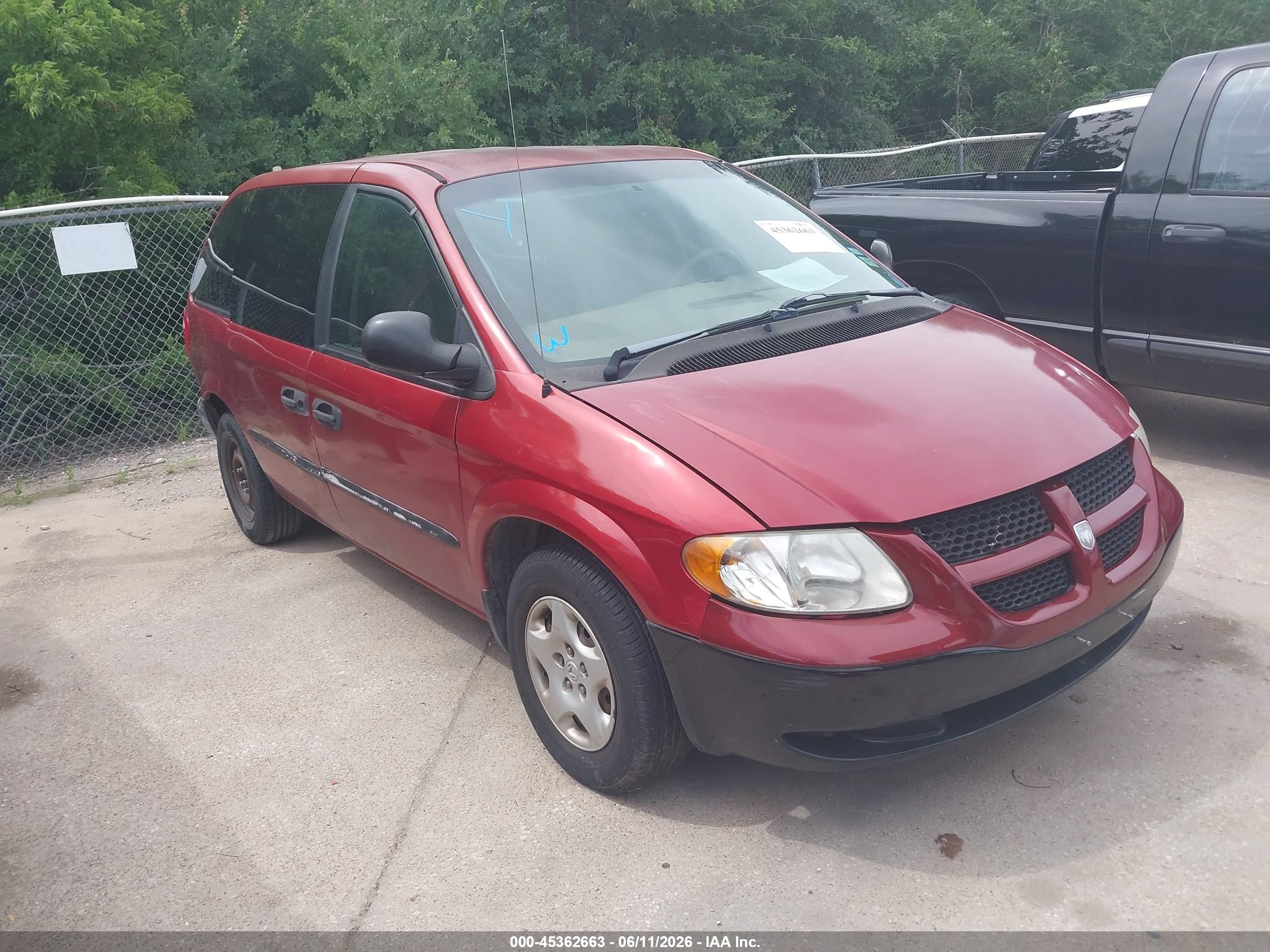 2001 Dodge Caravan SE, VIN 1B4GP25B81B118493 — Обычный износ