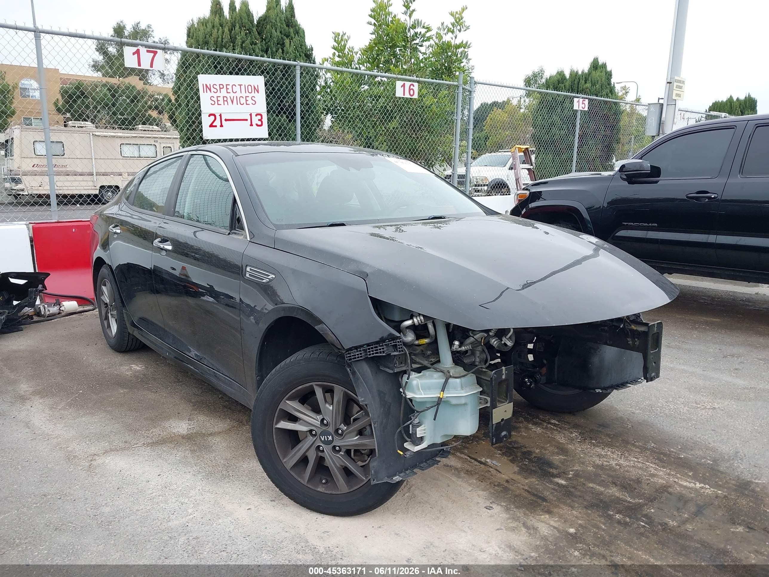 2019 Kia Optima LX, VIN 5XXGT4L30KG299588 — Theft recovery
