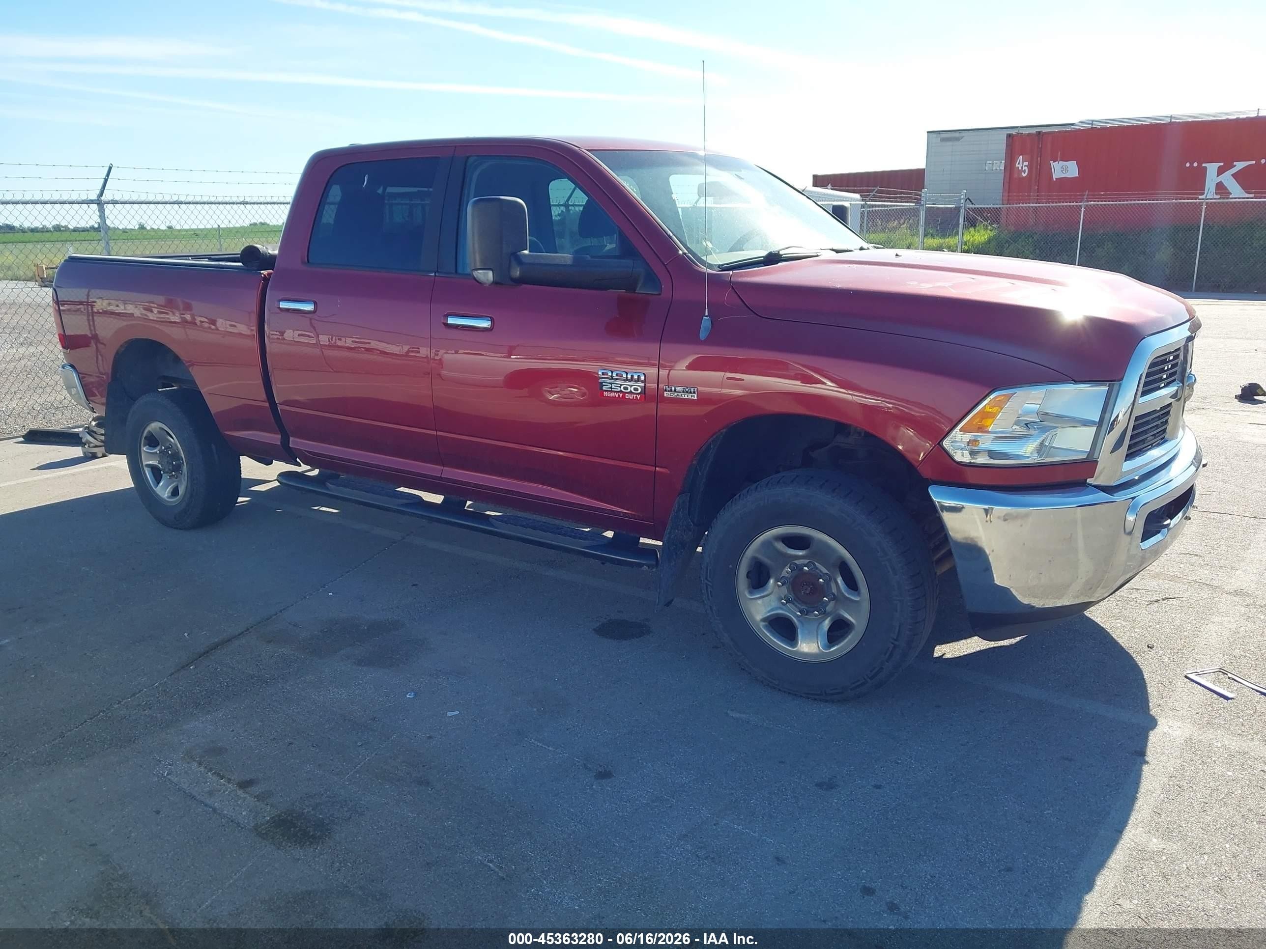 2012 Ram 2500 SLT, VIN 3C6TD5DT8CG324744 — Град