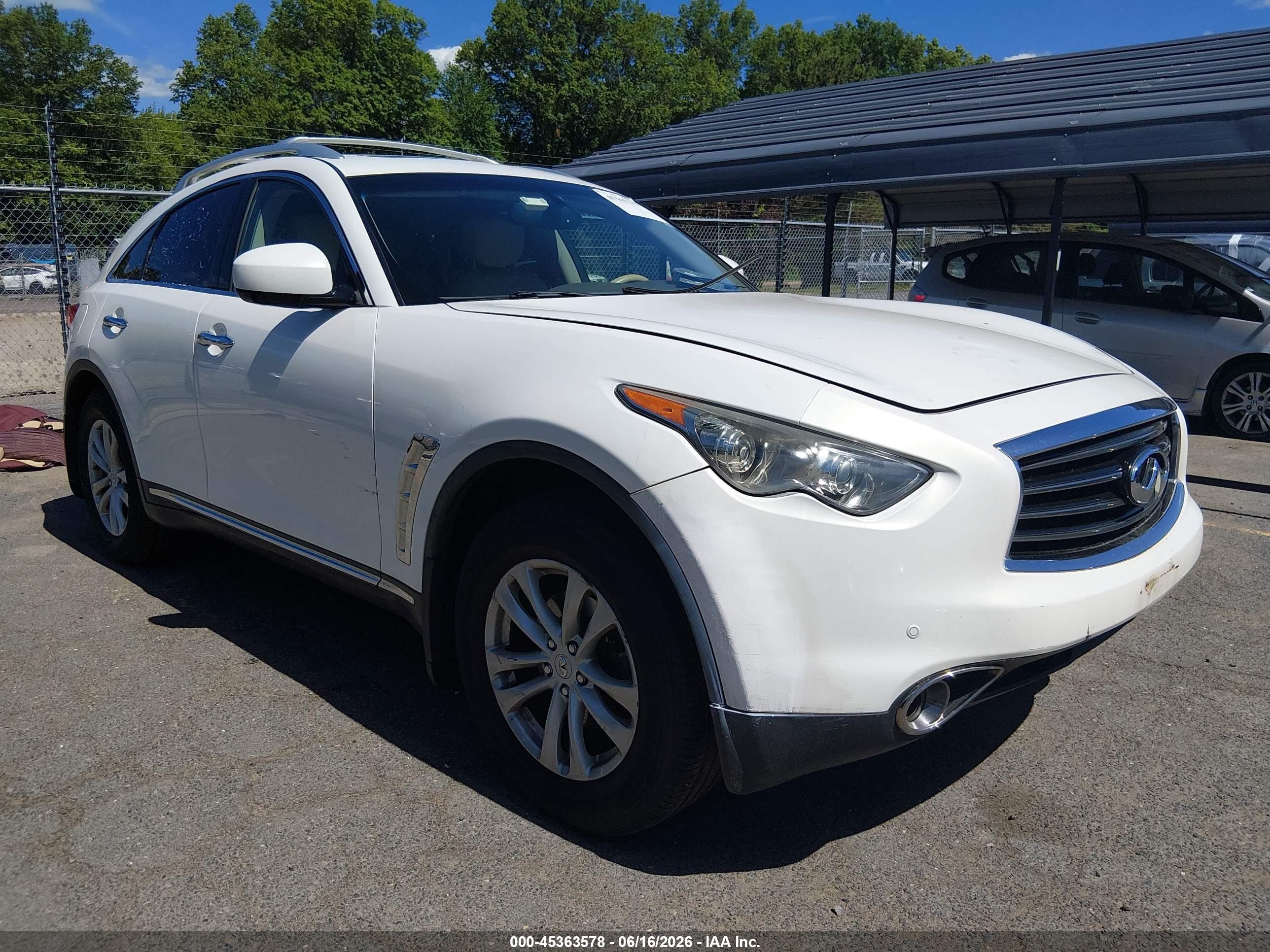 2012 Infiniti FX Limited Edition, VIN JN8AS1MW0CM154129 — Rear end