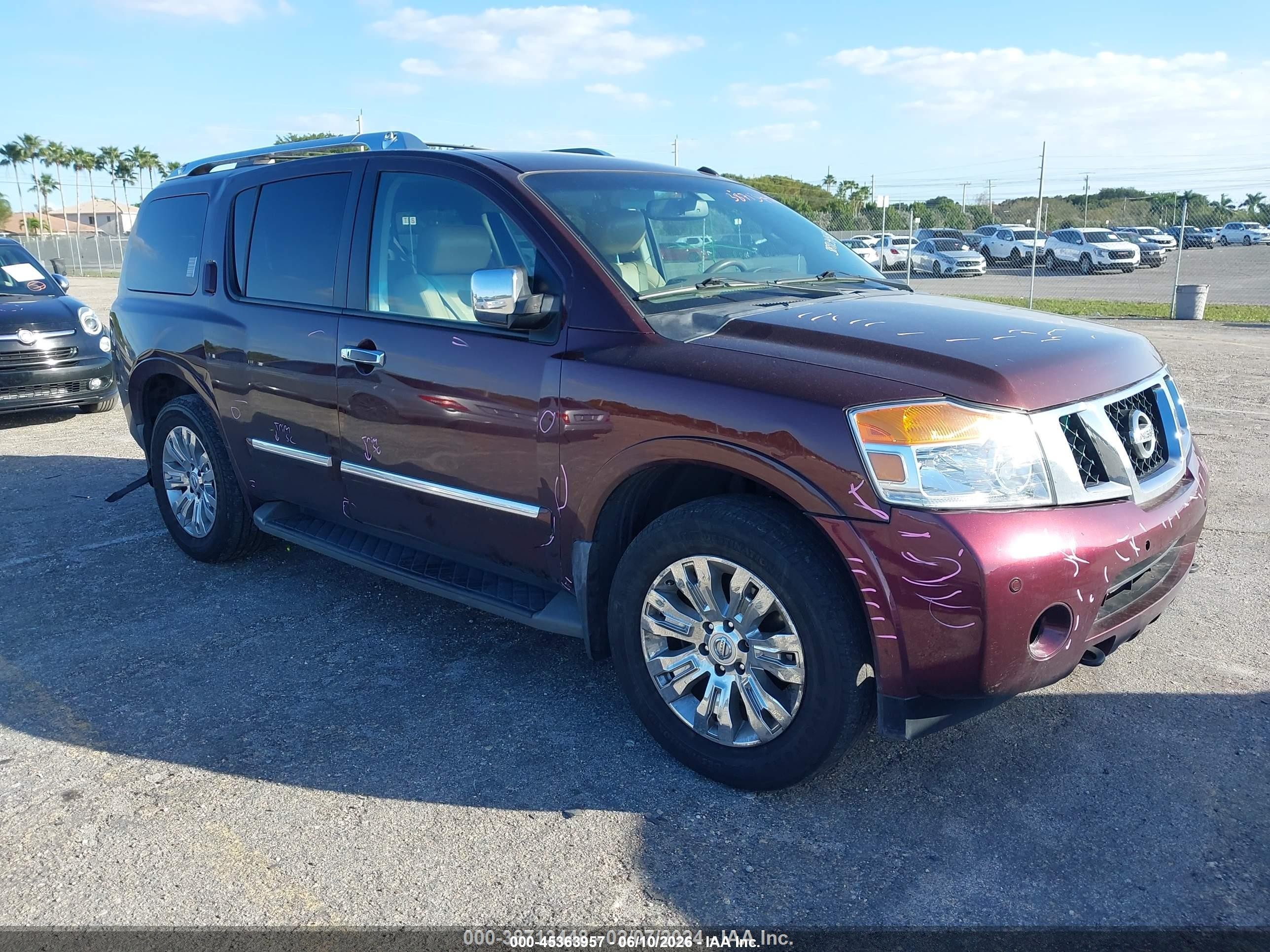 2015 Nissan Armada Platinum, VIN 5N1AA0NEXFN620657 — Rear end