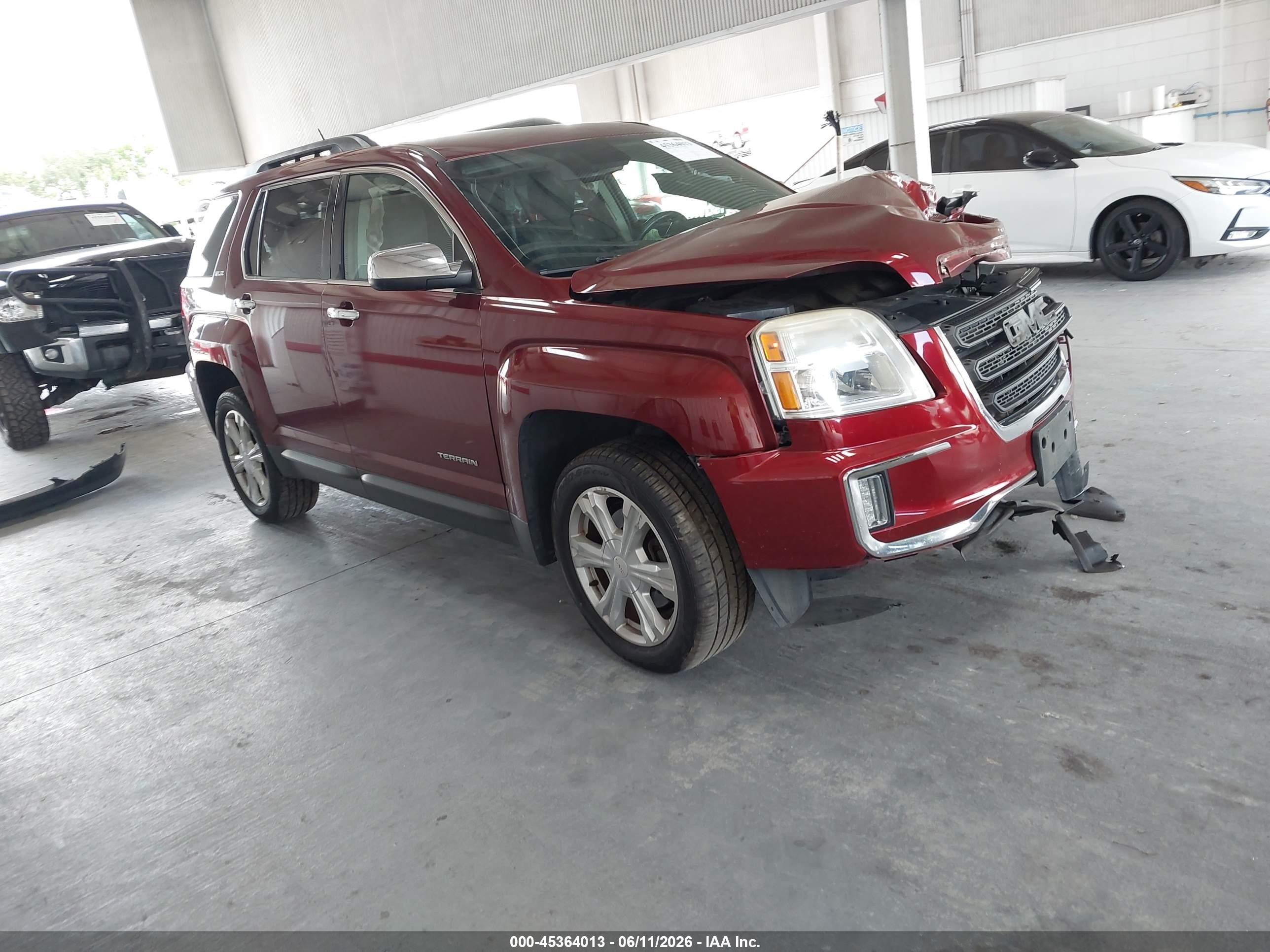 2016 GMC Terrain SLE, VIN 2GKFLTE33G6354249 — Front end