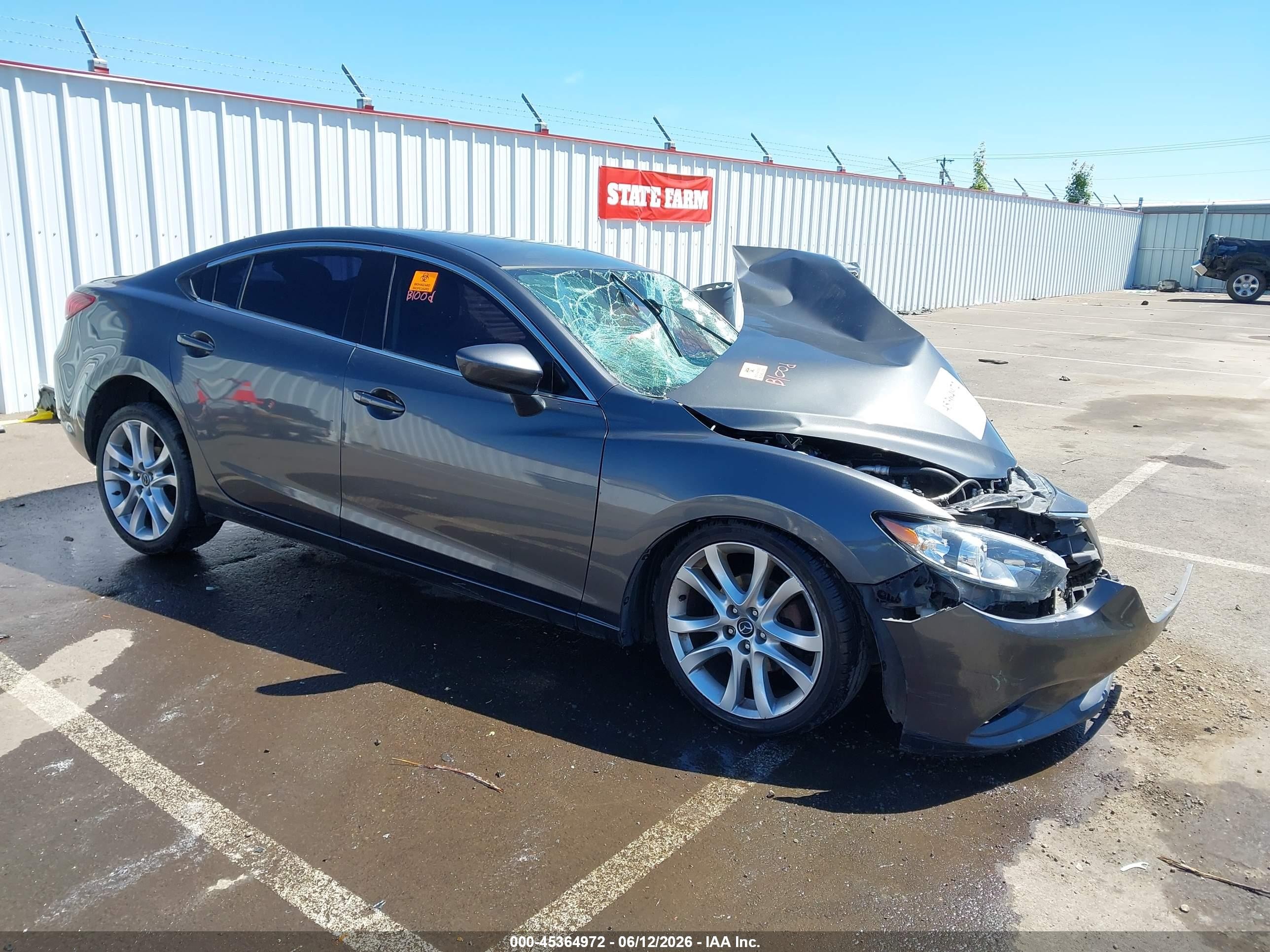 2014 Mazda 6 i Touring, VIN JM1GJ1V5XE1103322 — Front end