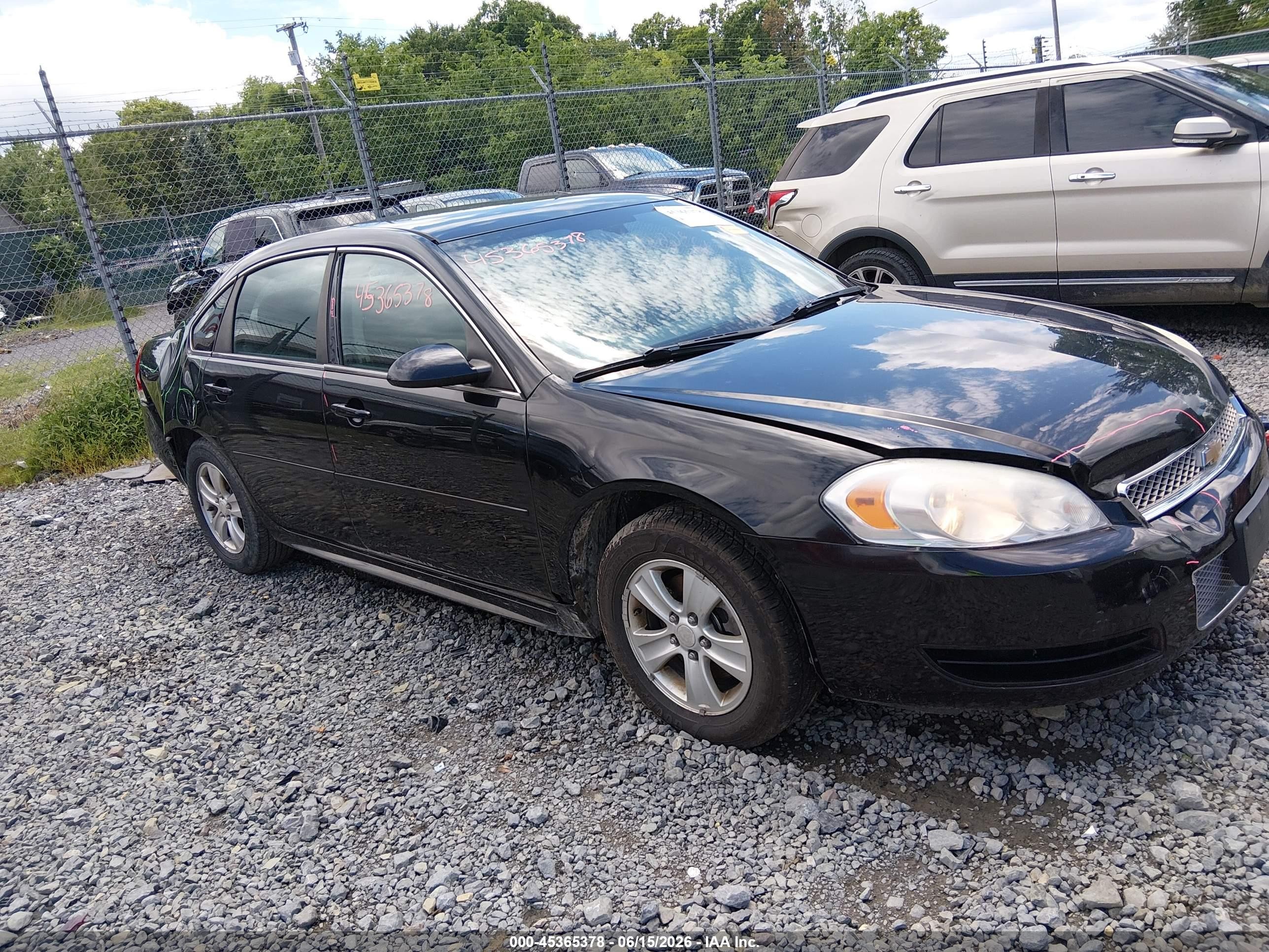 2012 Chevrolet Impala LS Fleet, VIN 2G1WF5E38C1161089 — Rear end