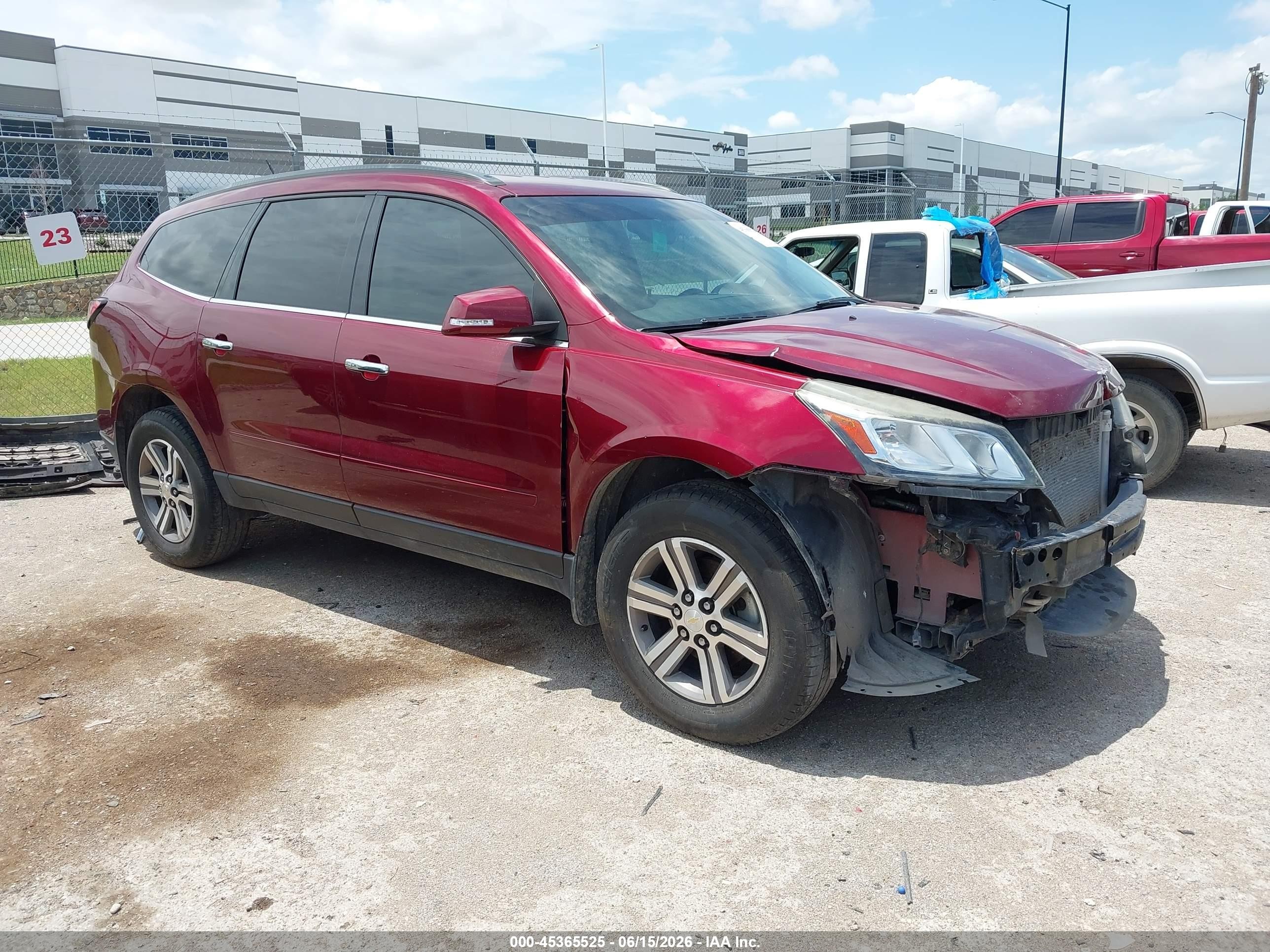 2016 Chevrolet Traverse LT, VIN 1GNKRHKDXGJ288862 — Перед