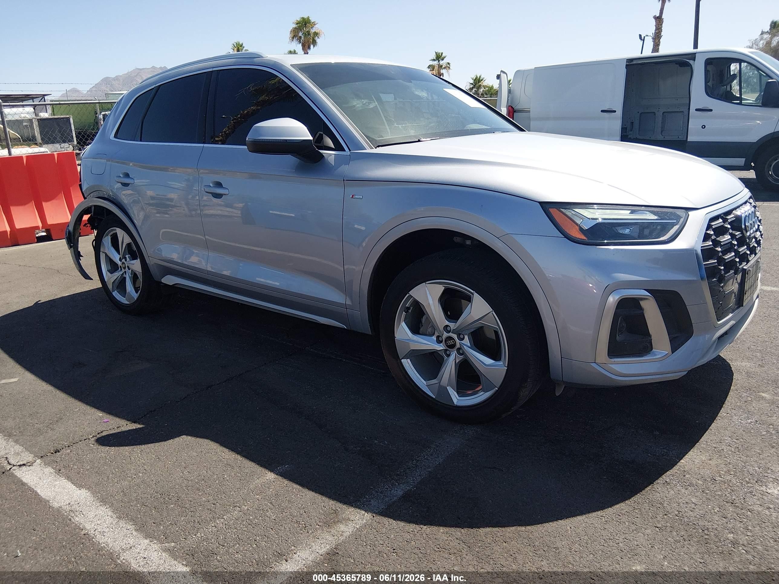 2023 Audi Q5 S line Premium Plus, VIN WA1EAAFY9P2034436 — Rear end