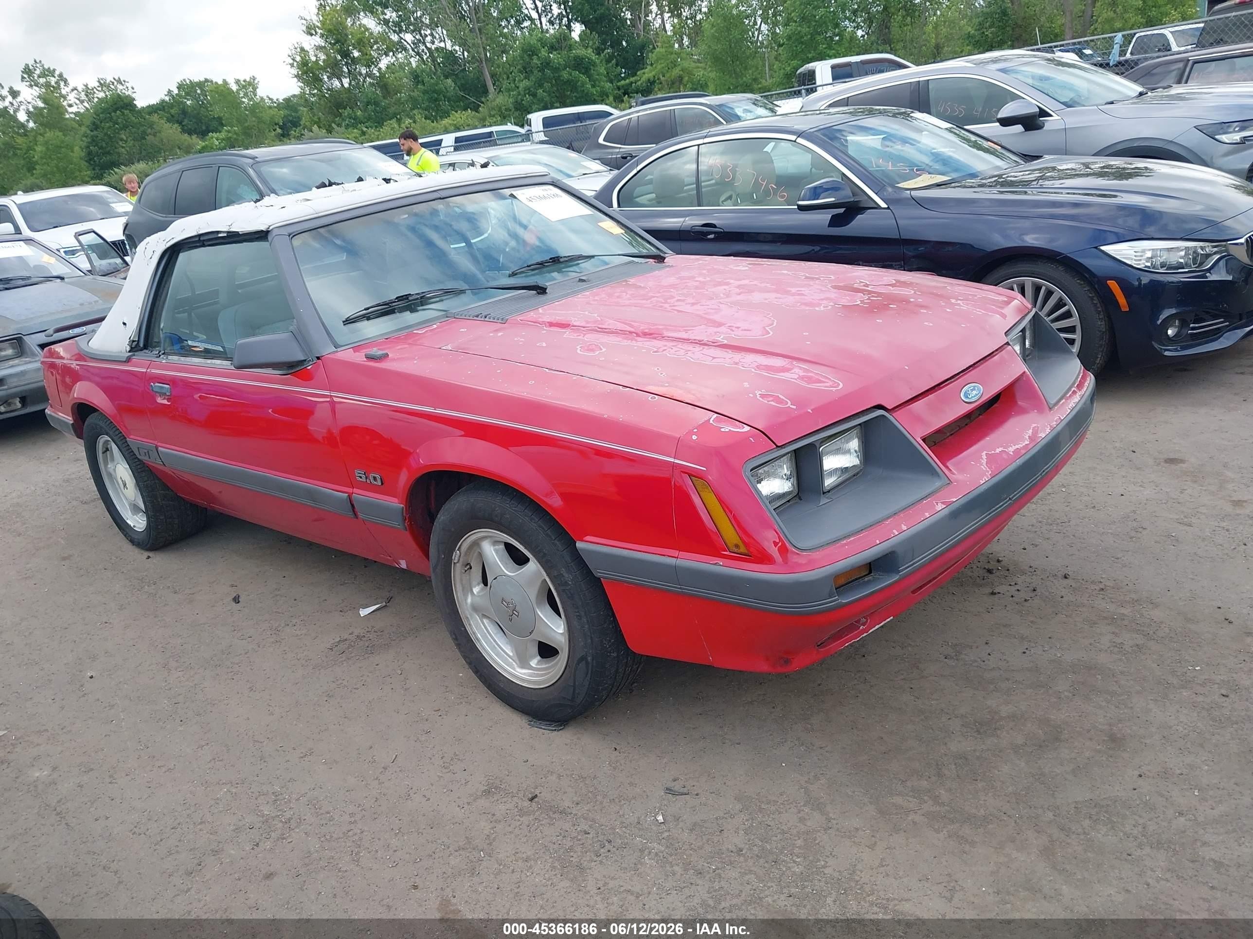 1985 Ford Mustang GT, VIN 1FABP27M2FF117292 — Hail