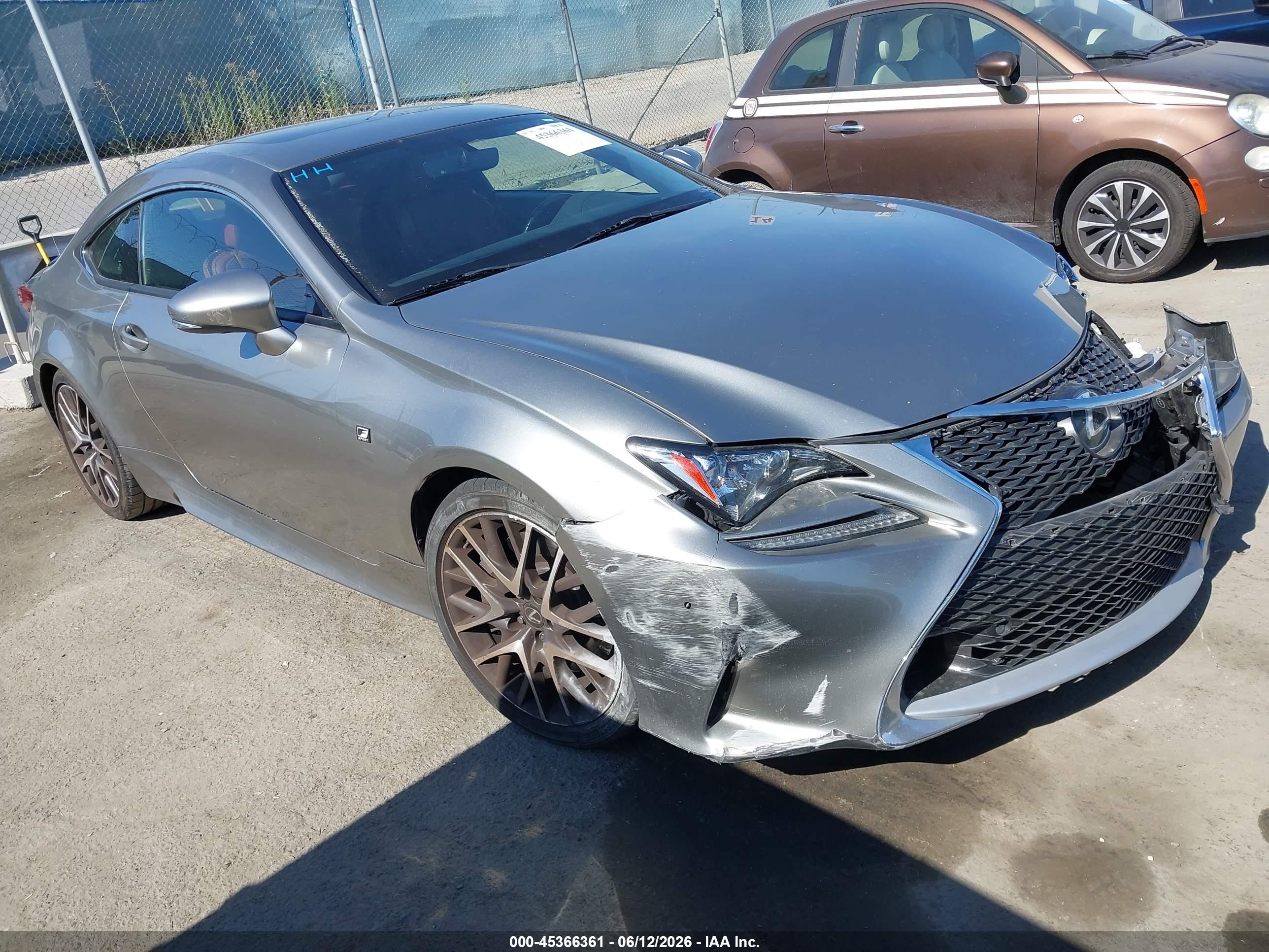 2016 Lexus RC 200t F Sport, VIN JTHHA5BC4G5003550 — Front end