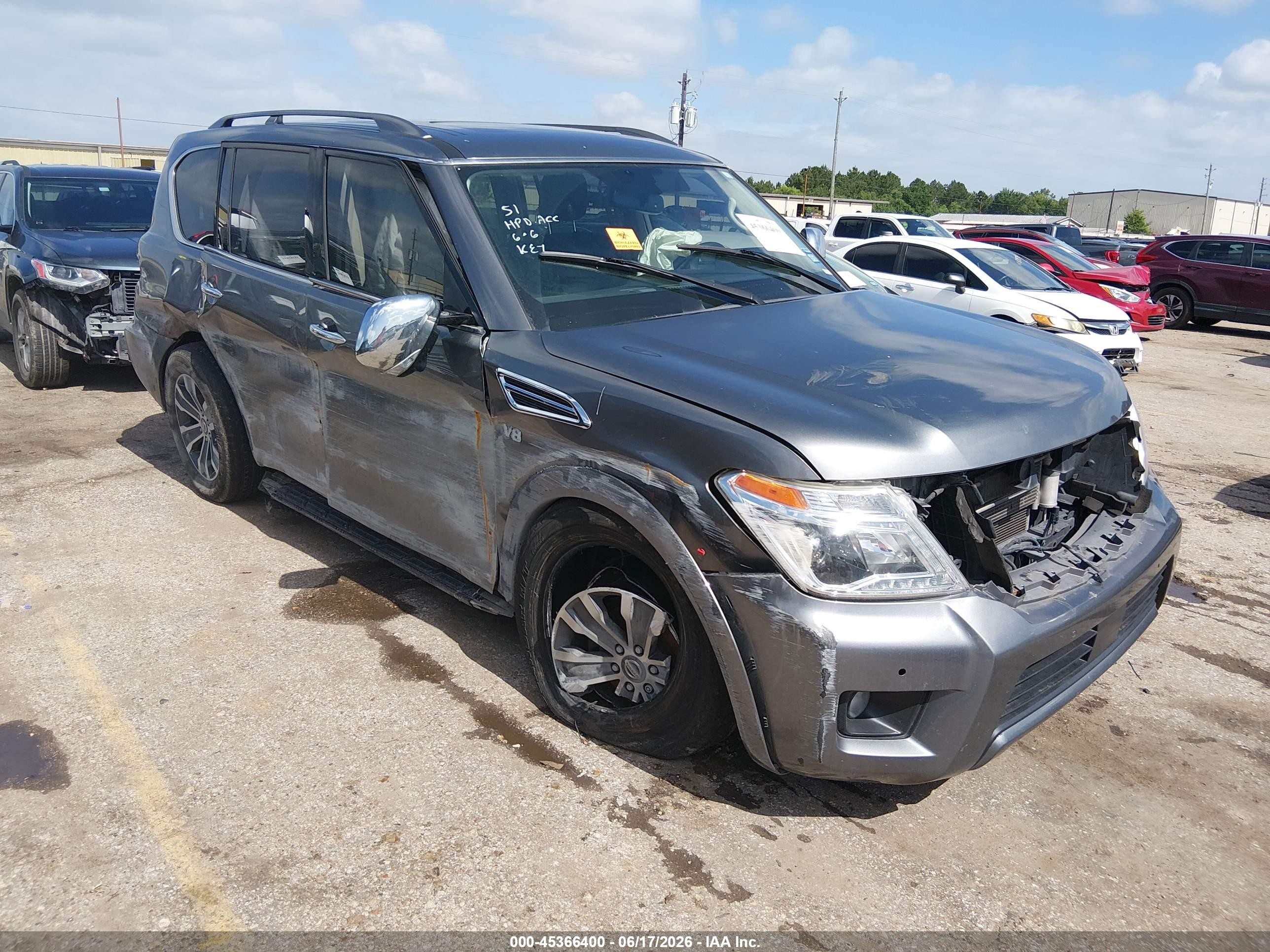 2019 Nissan Armada SL, VIN JN8AY2ND7K9090626 — Biohazard / chemical