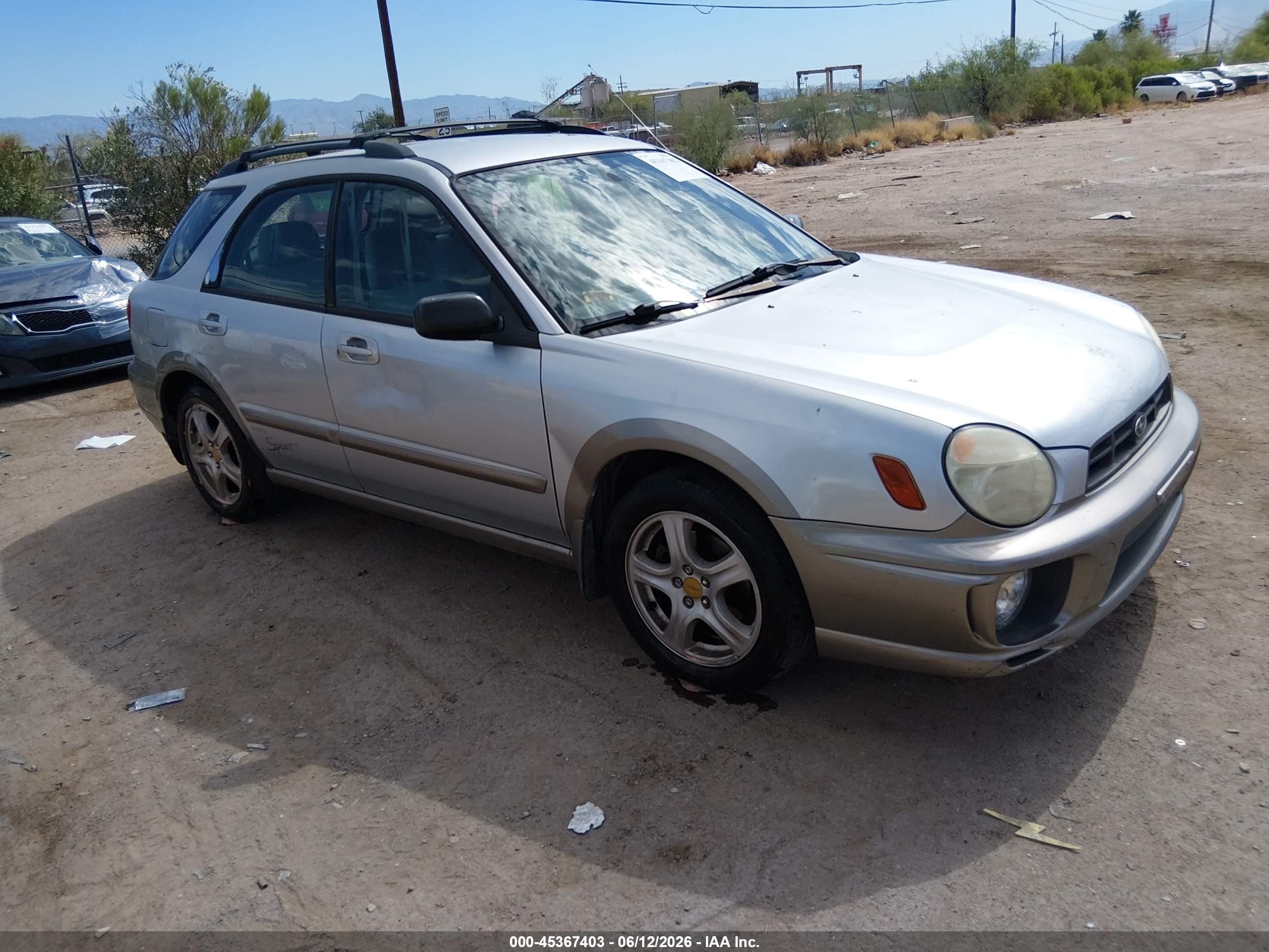 2003 Subaru Impreza Outback, VIN JF1GG68583H811473 — Зад