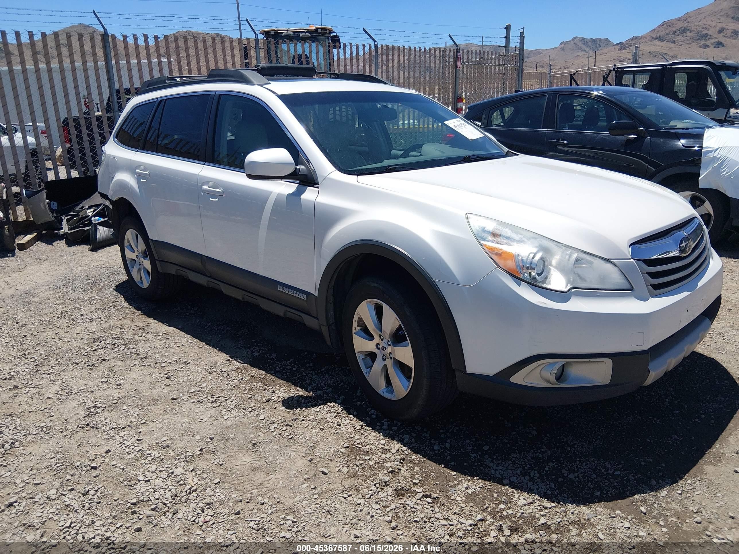 2012 Subaru Outback Limited, VIN 4S4BRDLC3C2265561 — Rear end