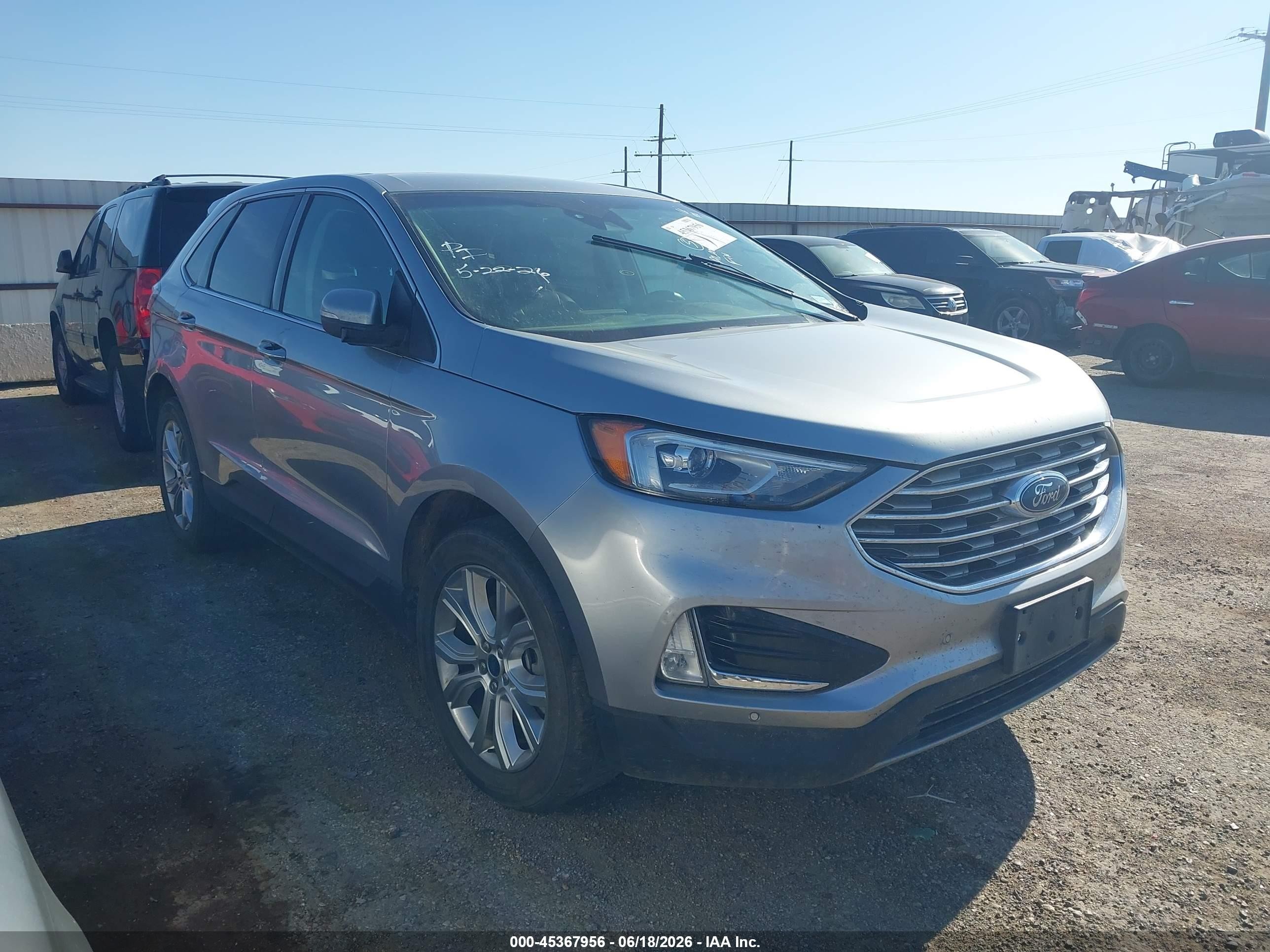 2022 Ford Edge Titanium, VIN 2FMPK4K9XNBA31785 — Repossession