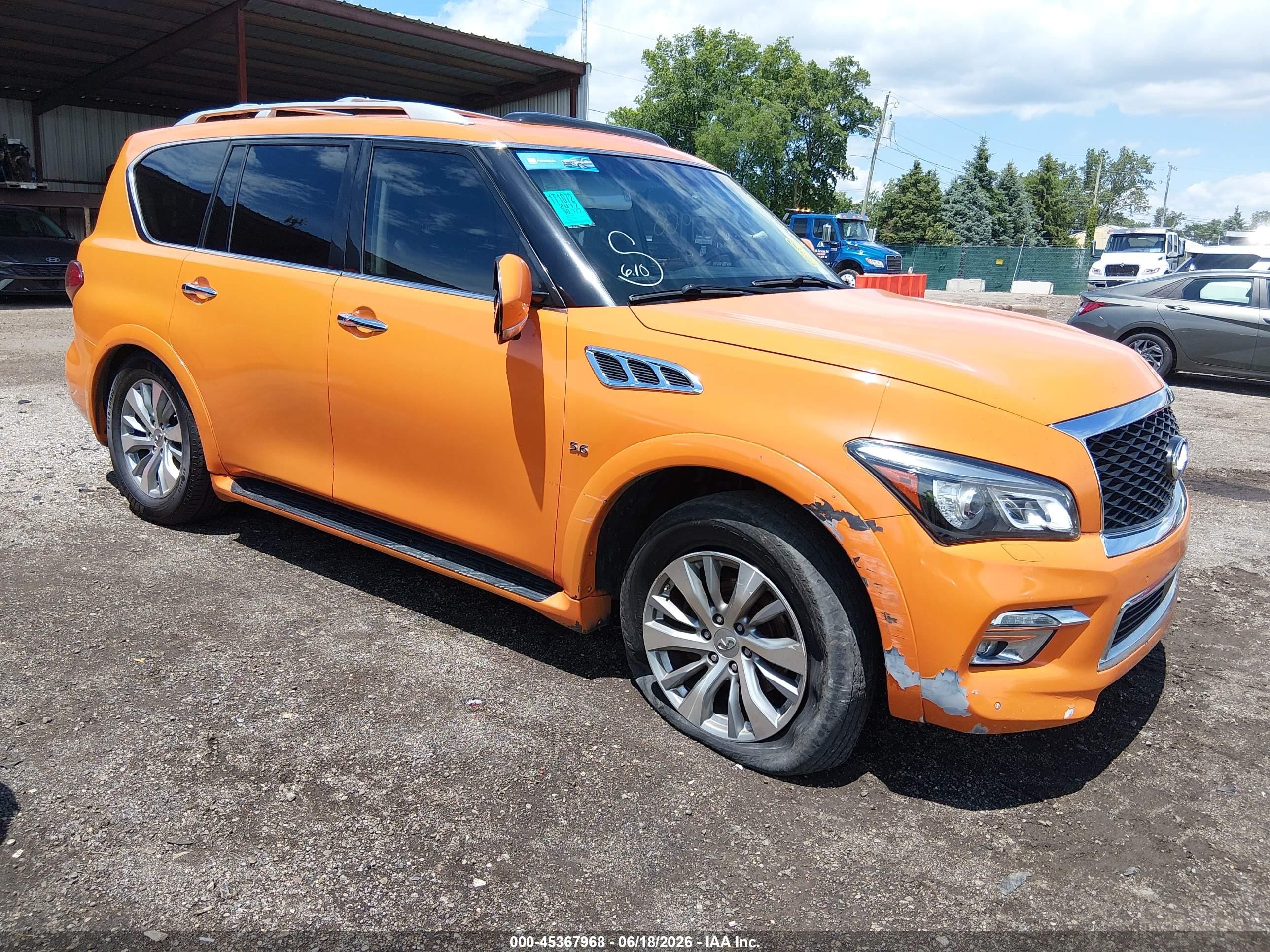 2017 Infiniti QX80, VIN JN8AZ2NC9H9430906 — Front end