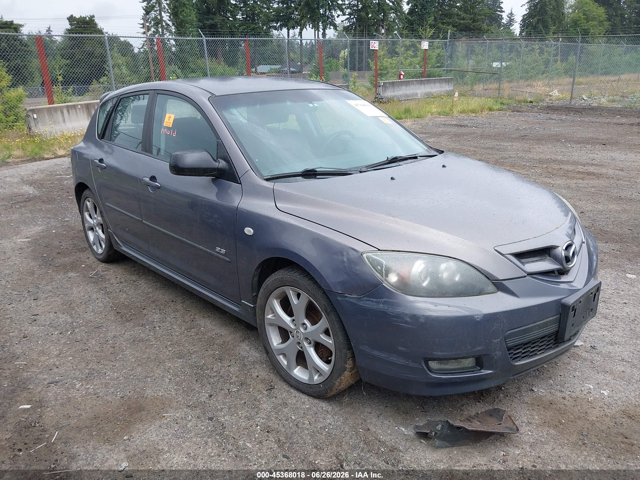 2007 Mazda 3 S Sport, VIN JM1BK143X71666865 — Normal wear
