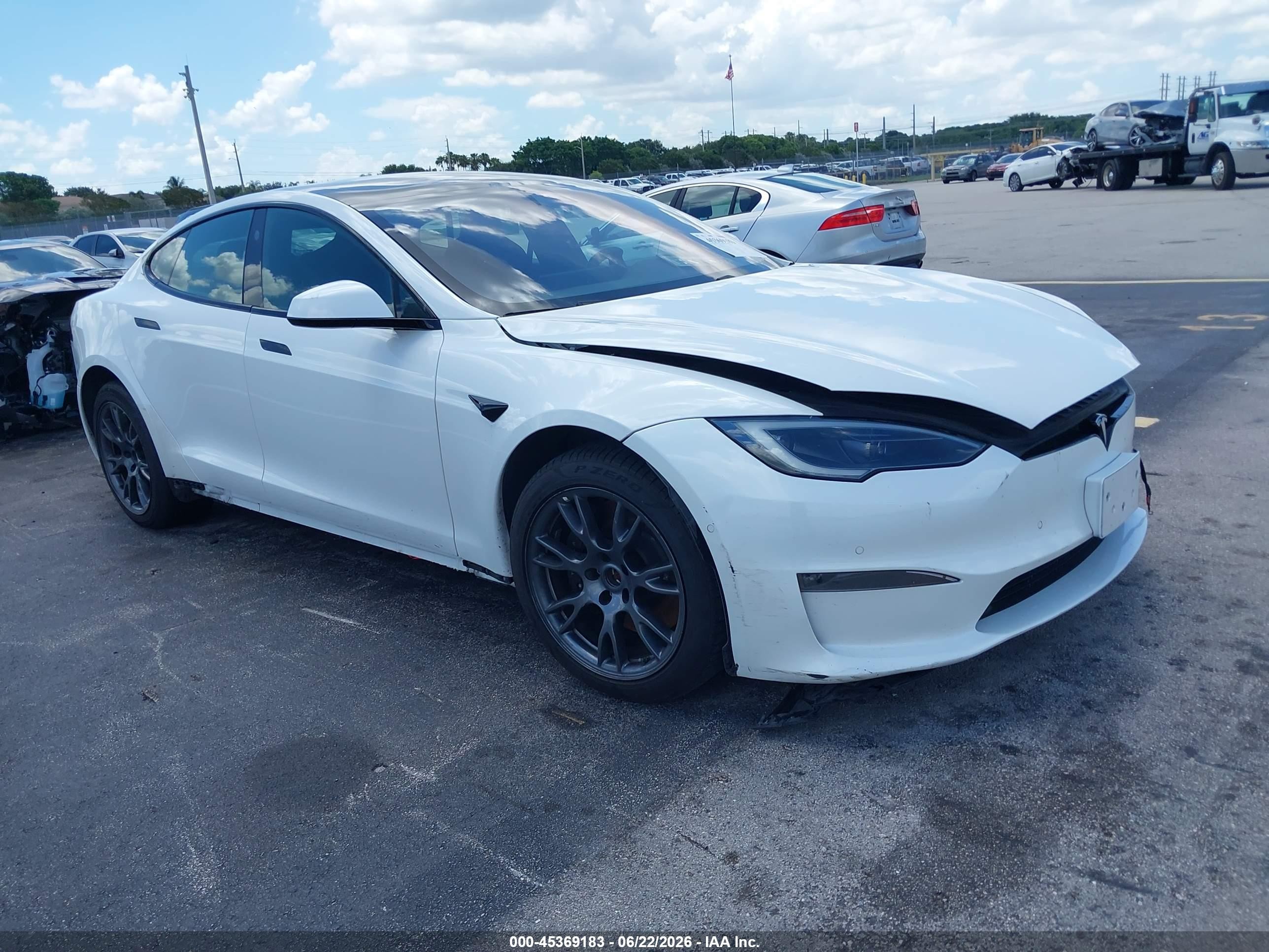 2022 Tesla Model S, VIN 5YJSA1E50NF477052 — Water / flood