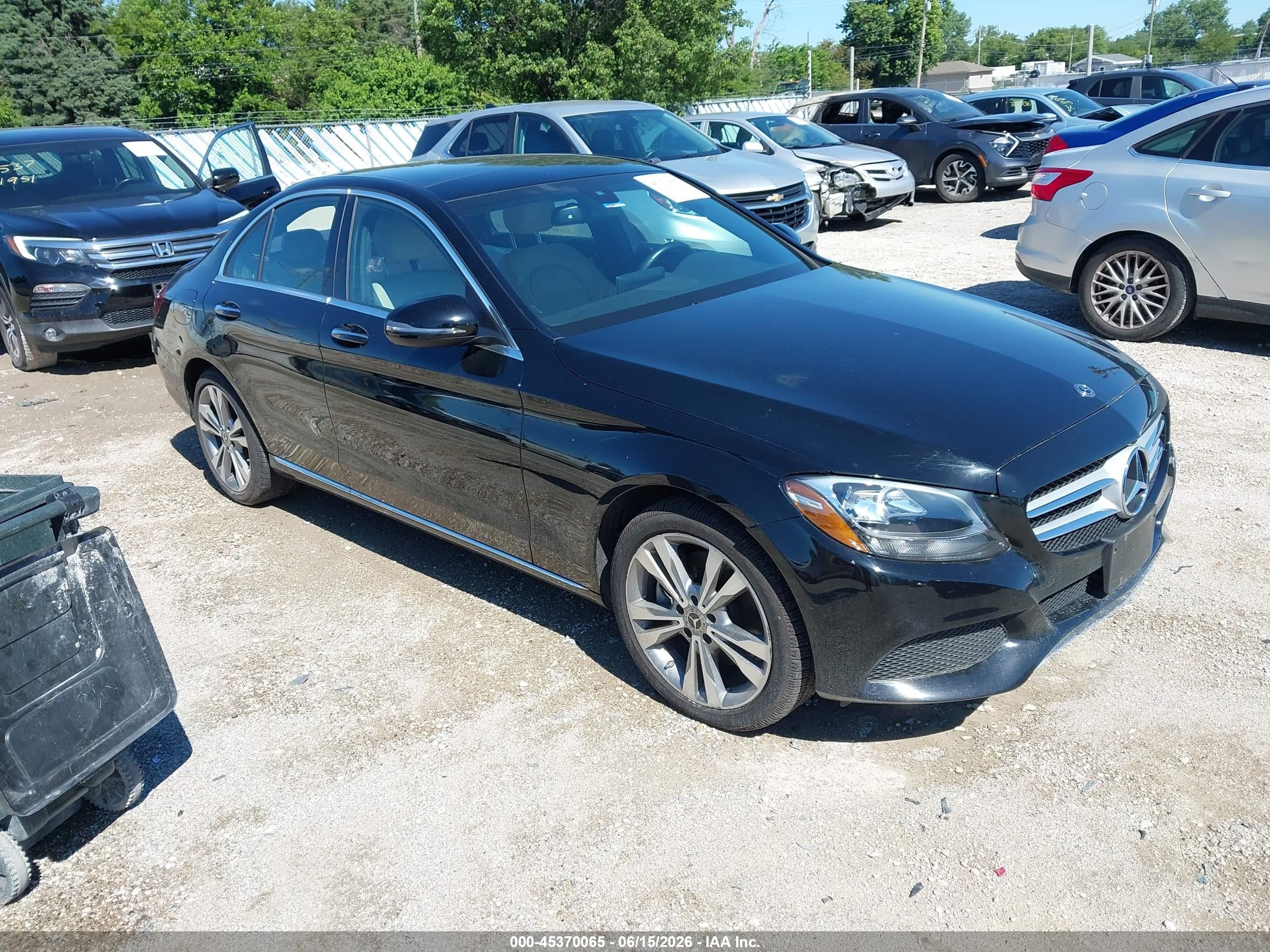 2018 Mercedes-Benz C 300, VIN 55SWF4KB9JU269372 — Rear end