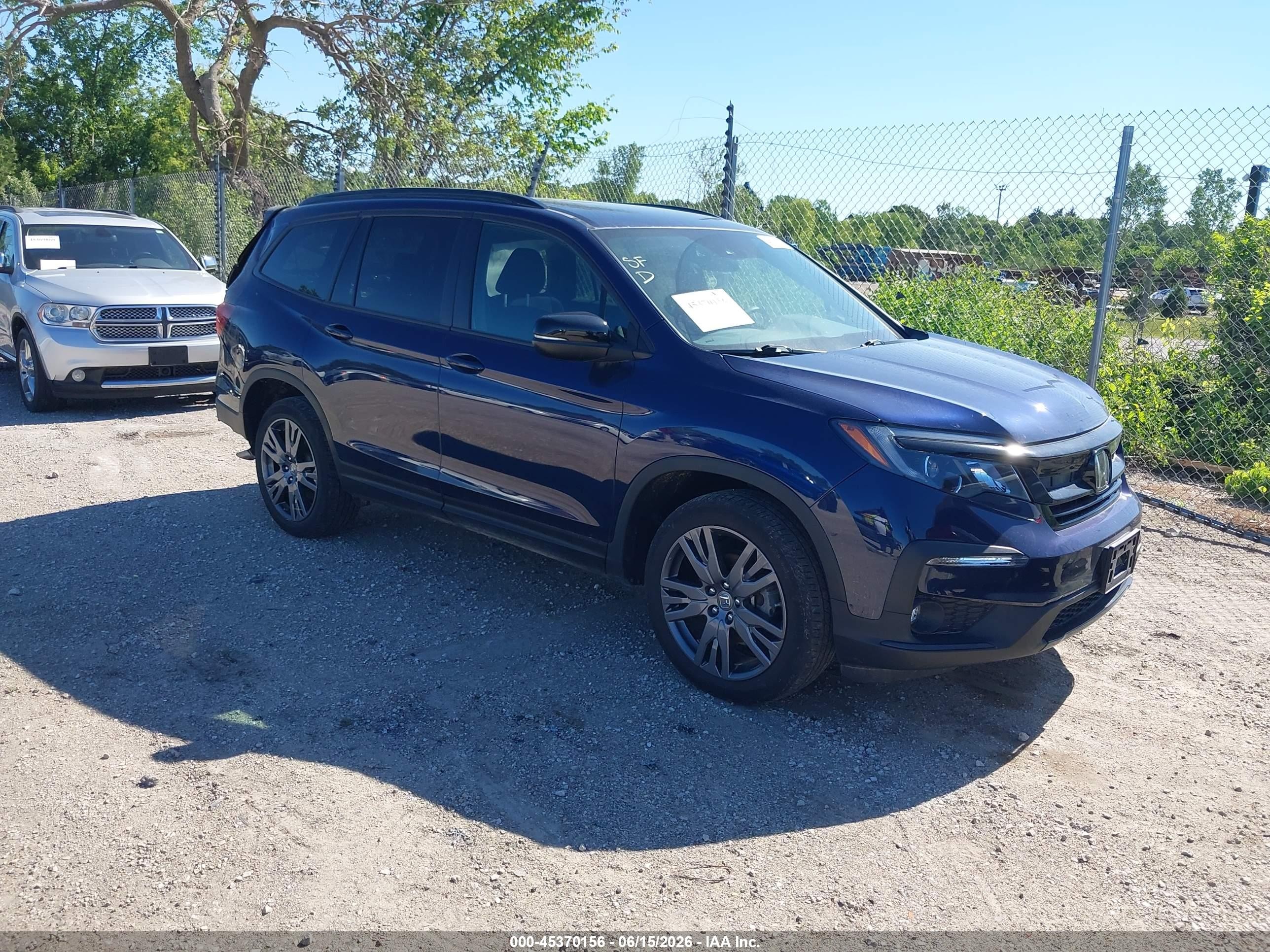 2022 Honda Pilot Sport, VIN 5FNYF6H39NB076635 — Rear end