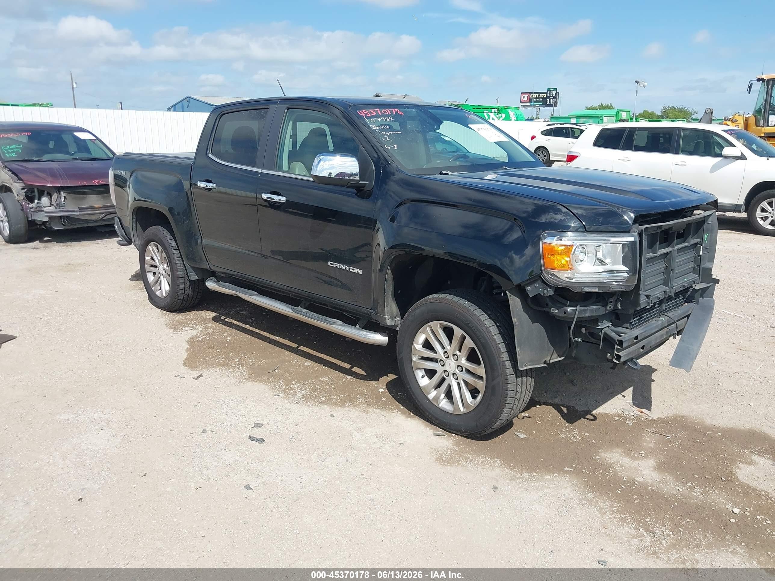 2016 GMC Canyon 4WD SLT, VIN 1GTG6DE36G1172478 — Front end