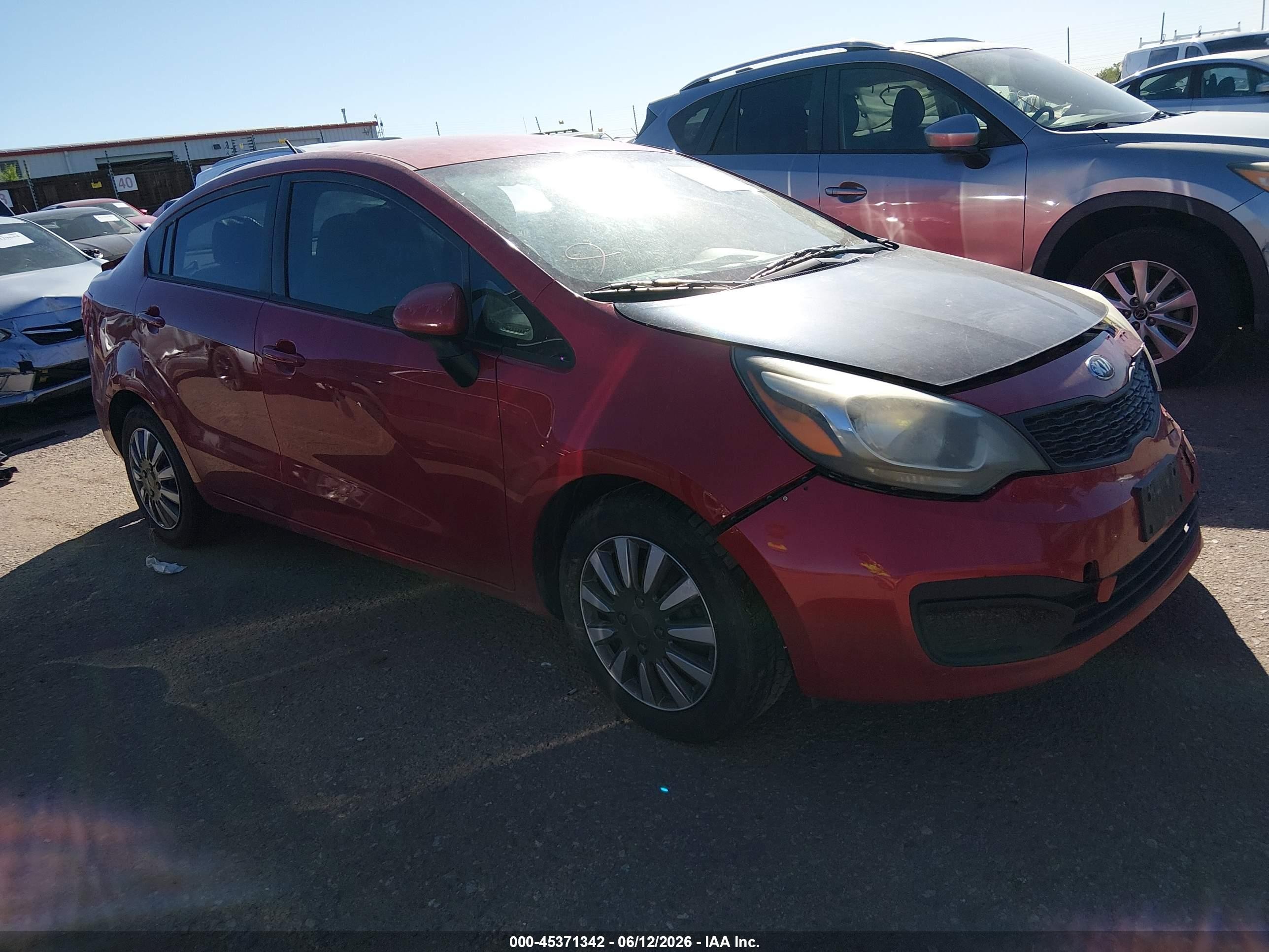 2013 Kia Rio LX, VIN KNADM4A37D6205966 — All over