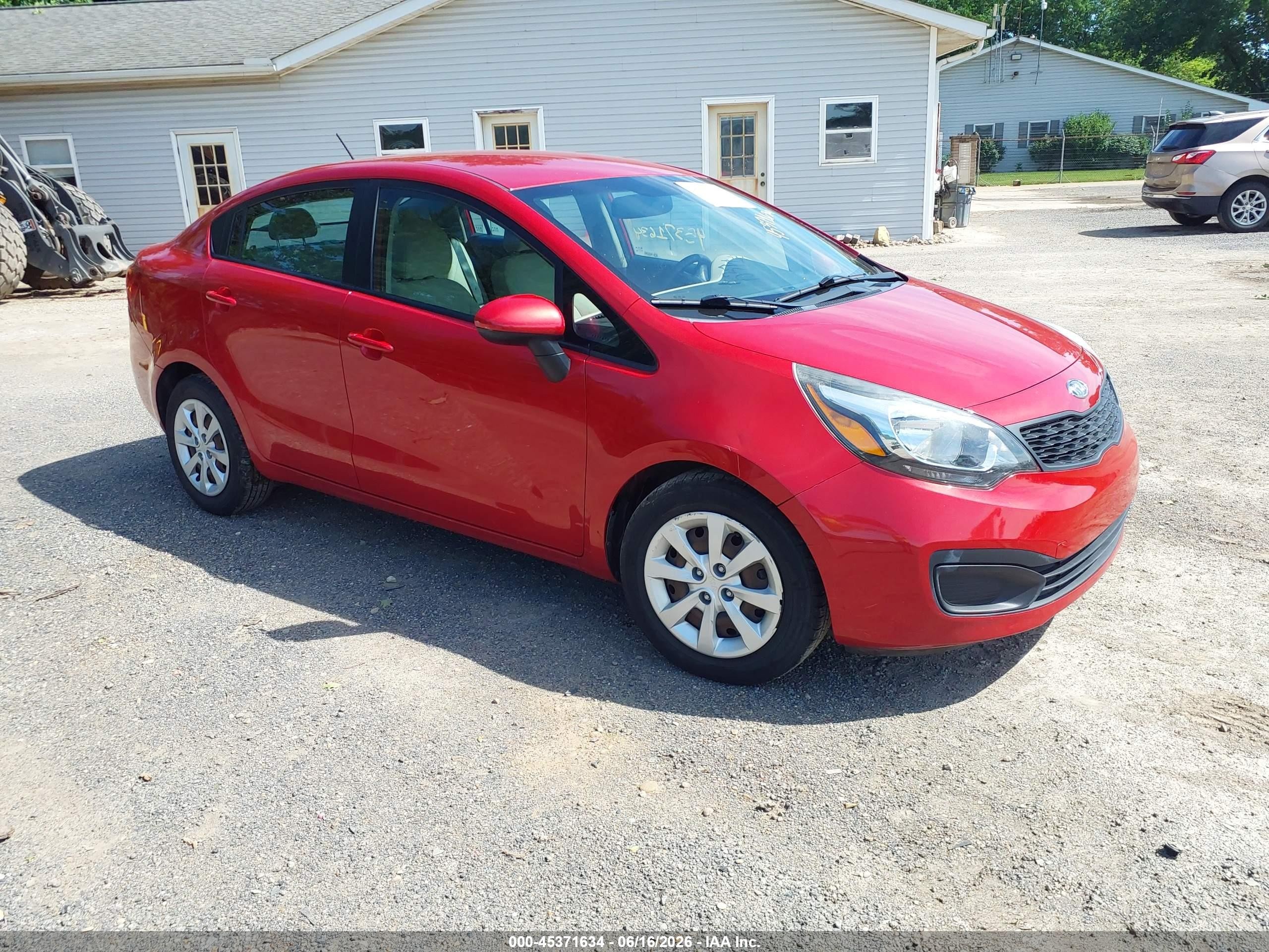2013 Kia Rio LX, VIN KNADM4A32D6124261 — Water / flood